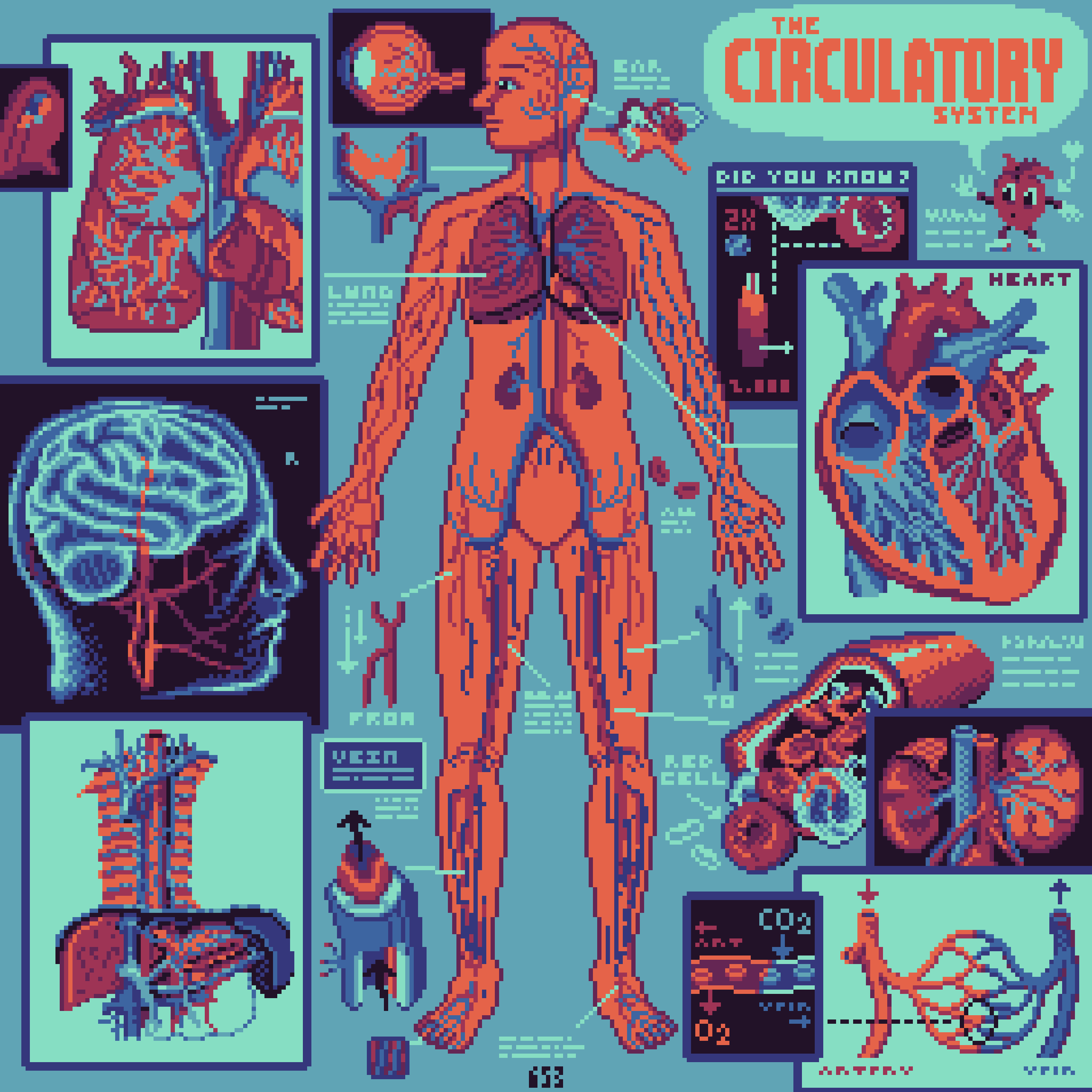 BasePaint Day #653: The Circulatory System