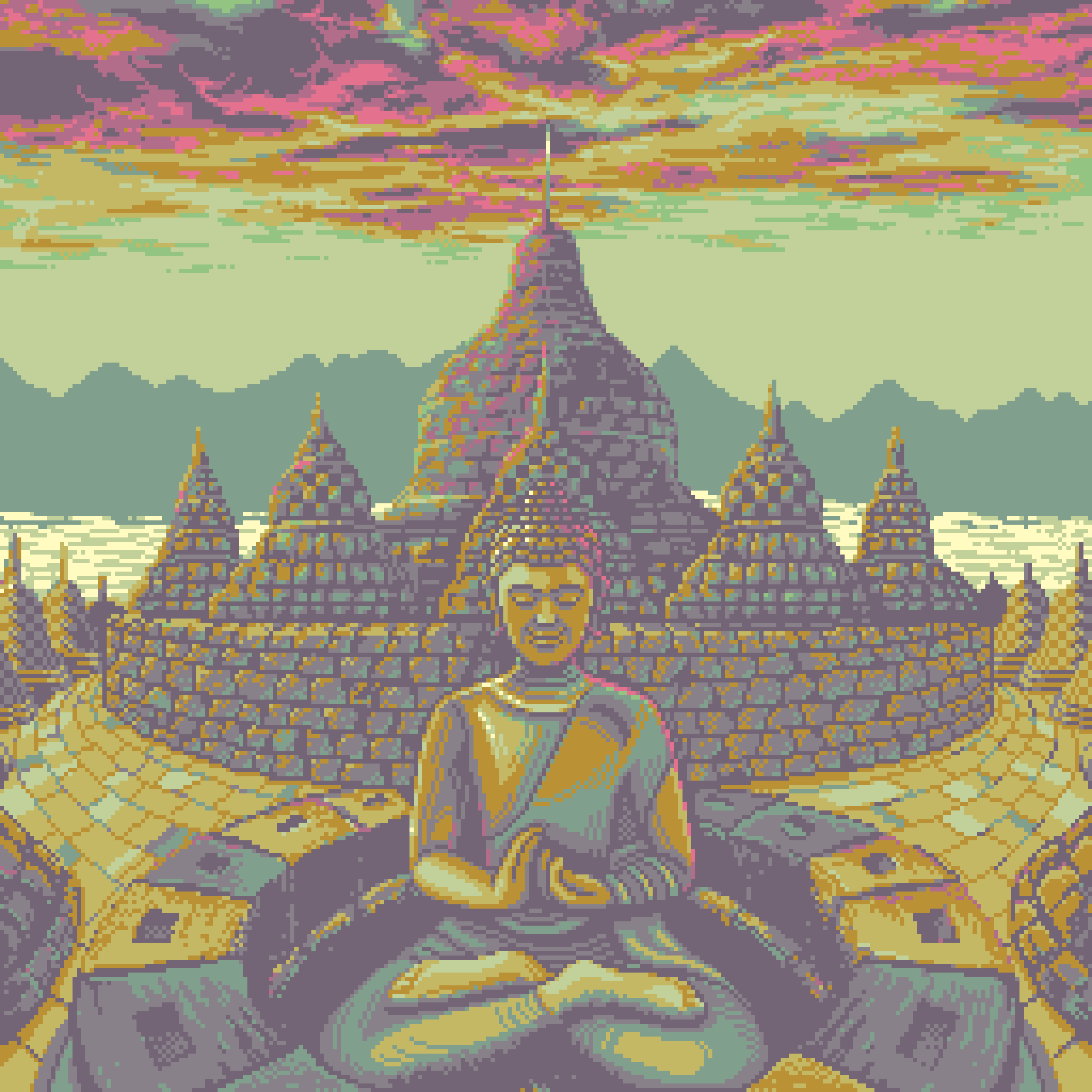 BasePaint Day #654: Borobudur