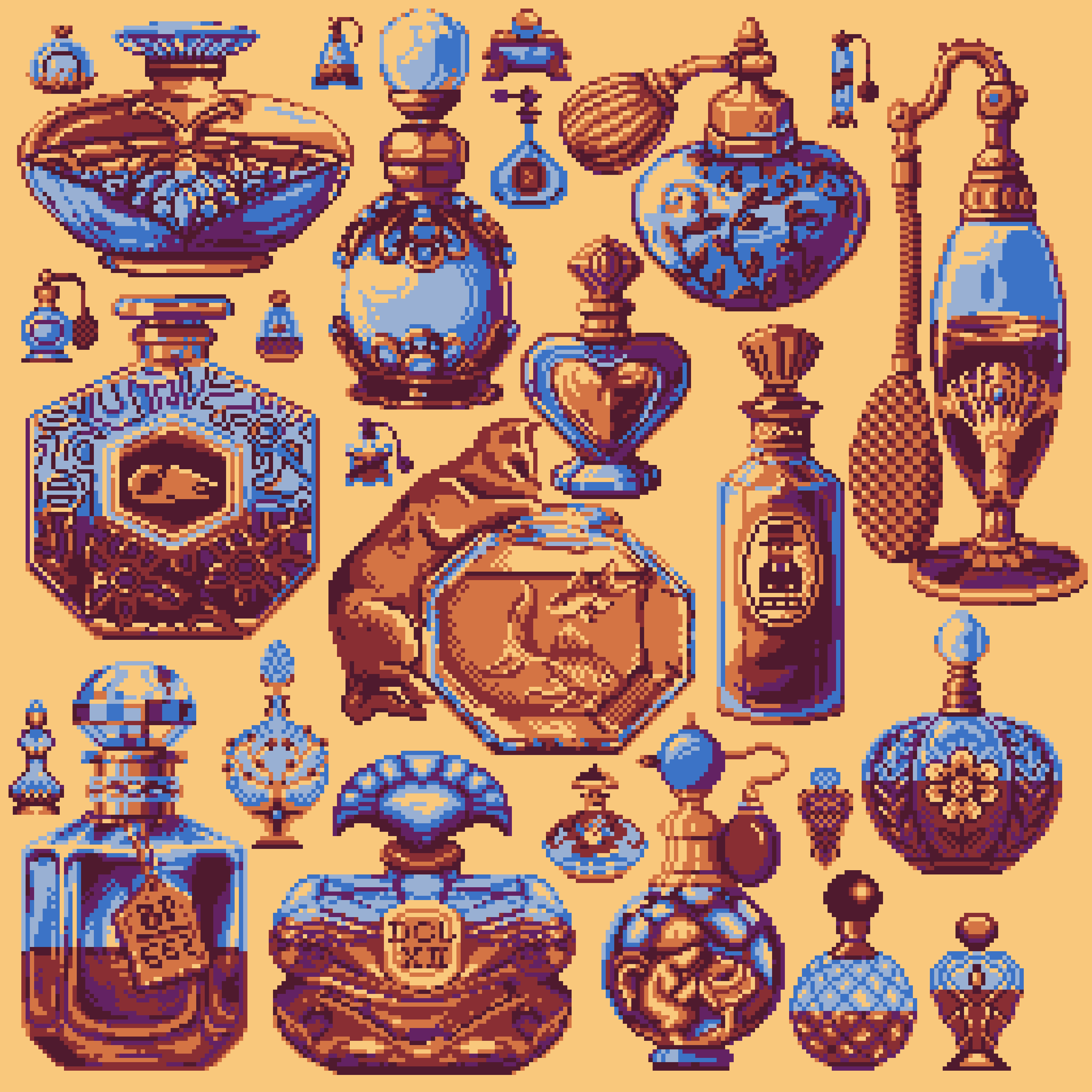 BasePaint Day #662: Vintage Perfume Bottles