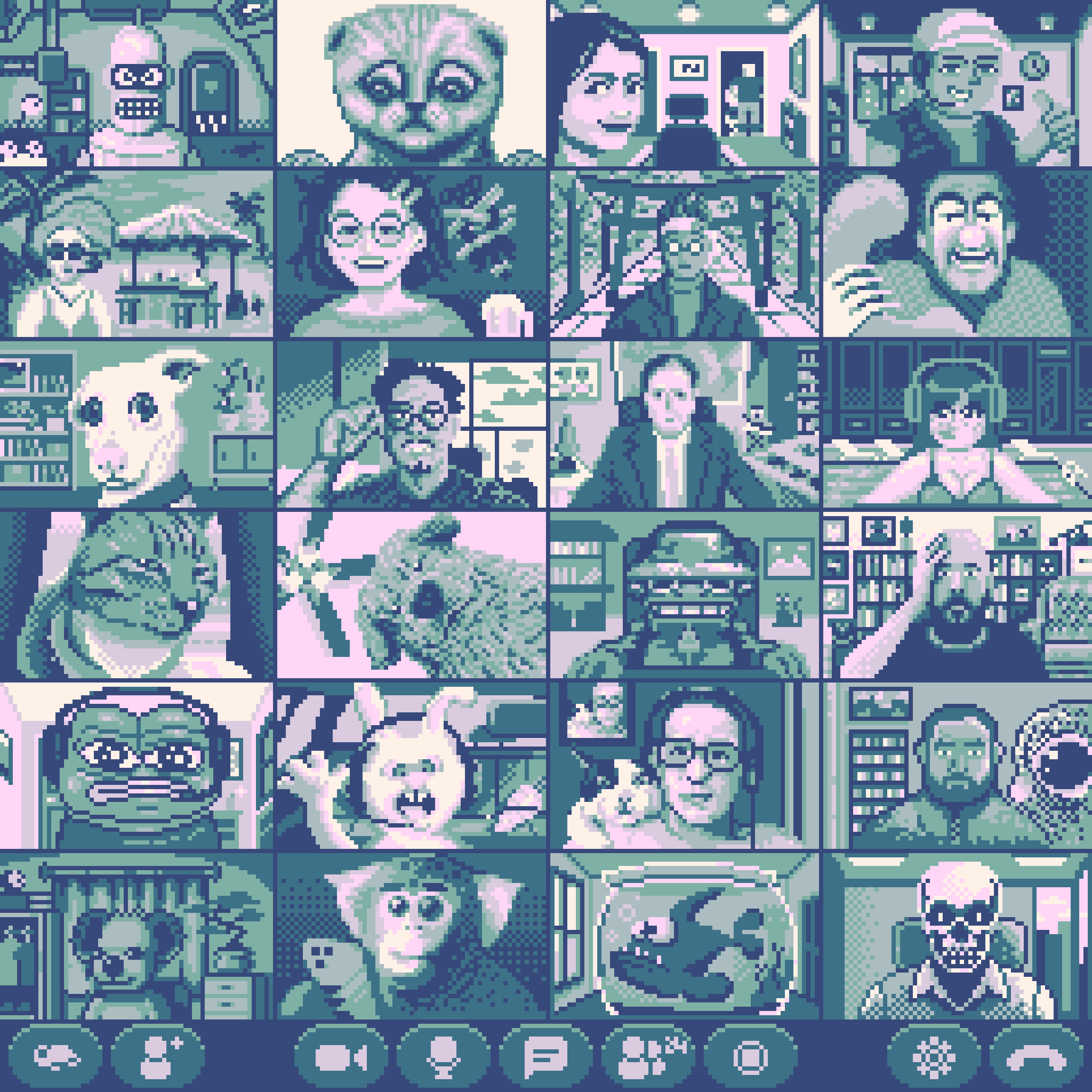 BasePaint Day #676: Virtual Meeting