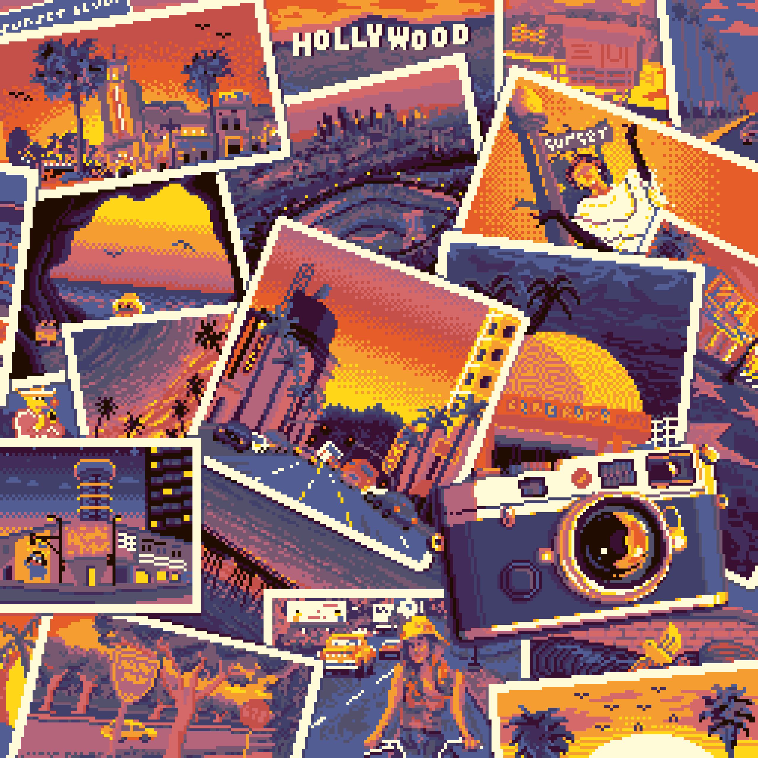 BasePaint Day #678: Sunset Boulevard