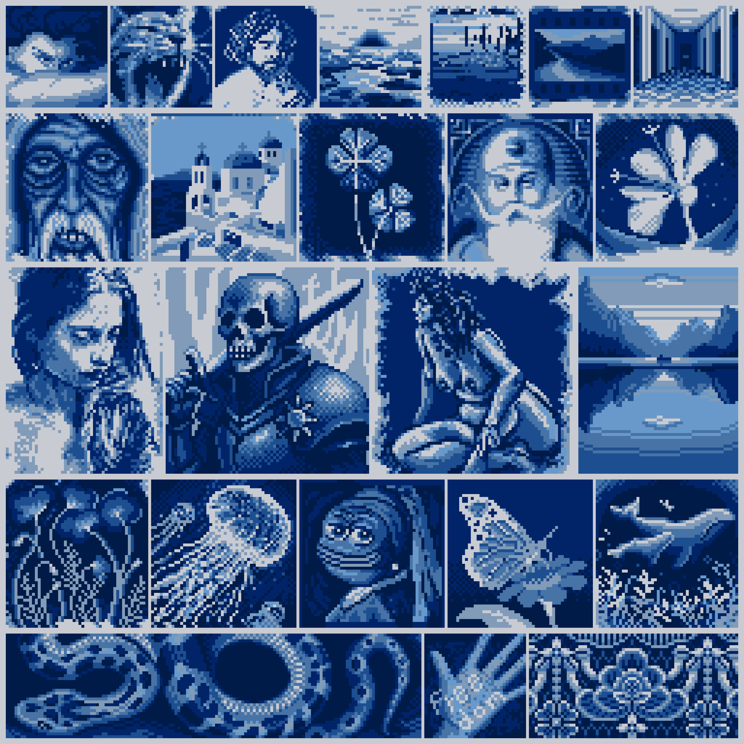 BasePaint Day #686: Cyanotype