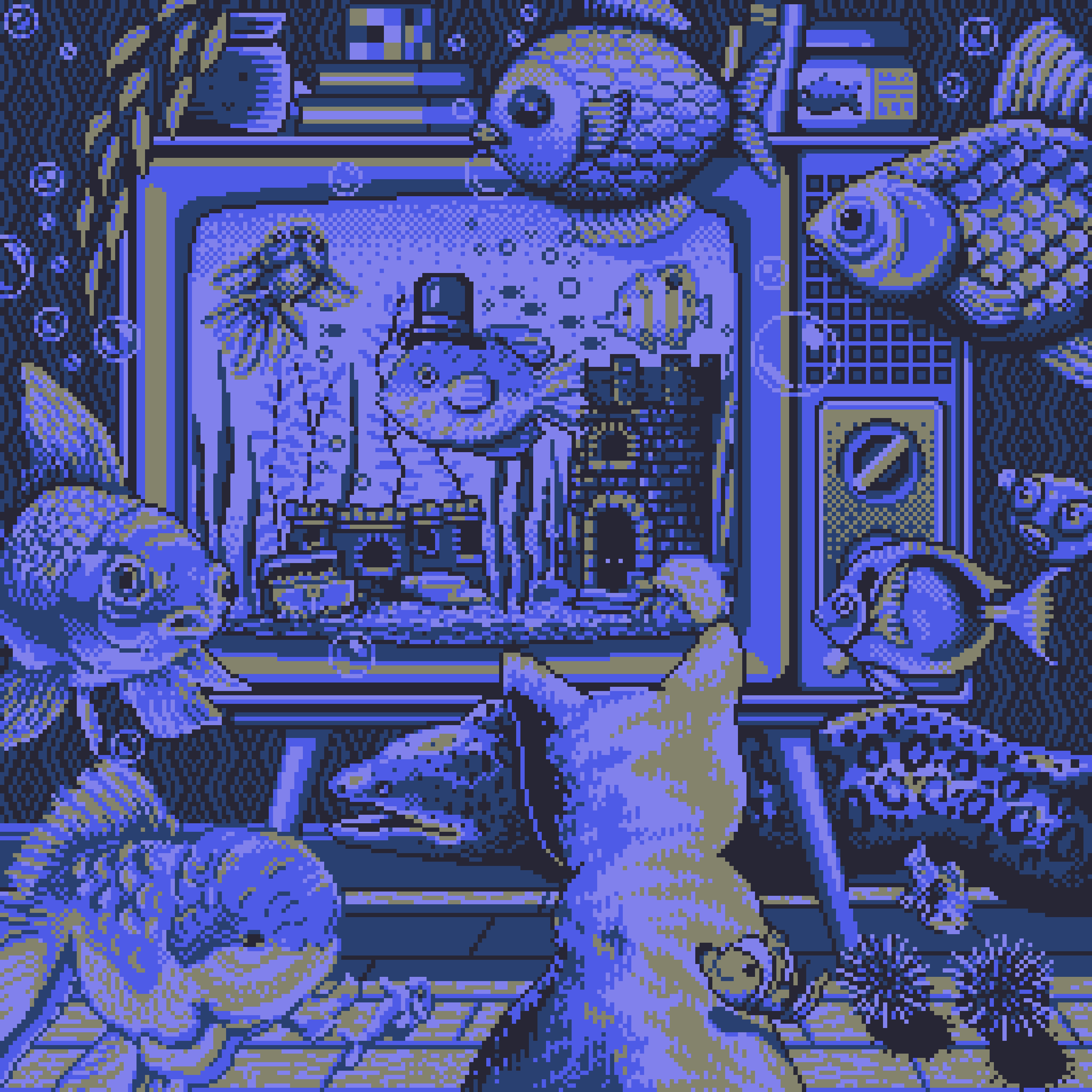 BasePaint Day #699: A TV Fish Tank