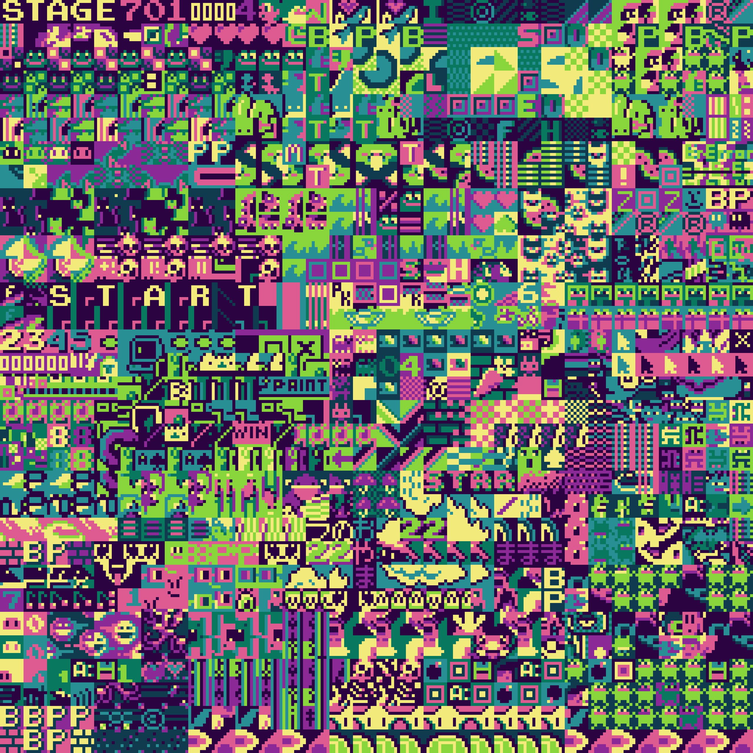 BasePaint Day #701: glitchy sprites