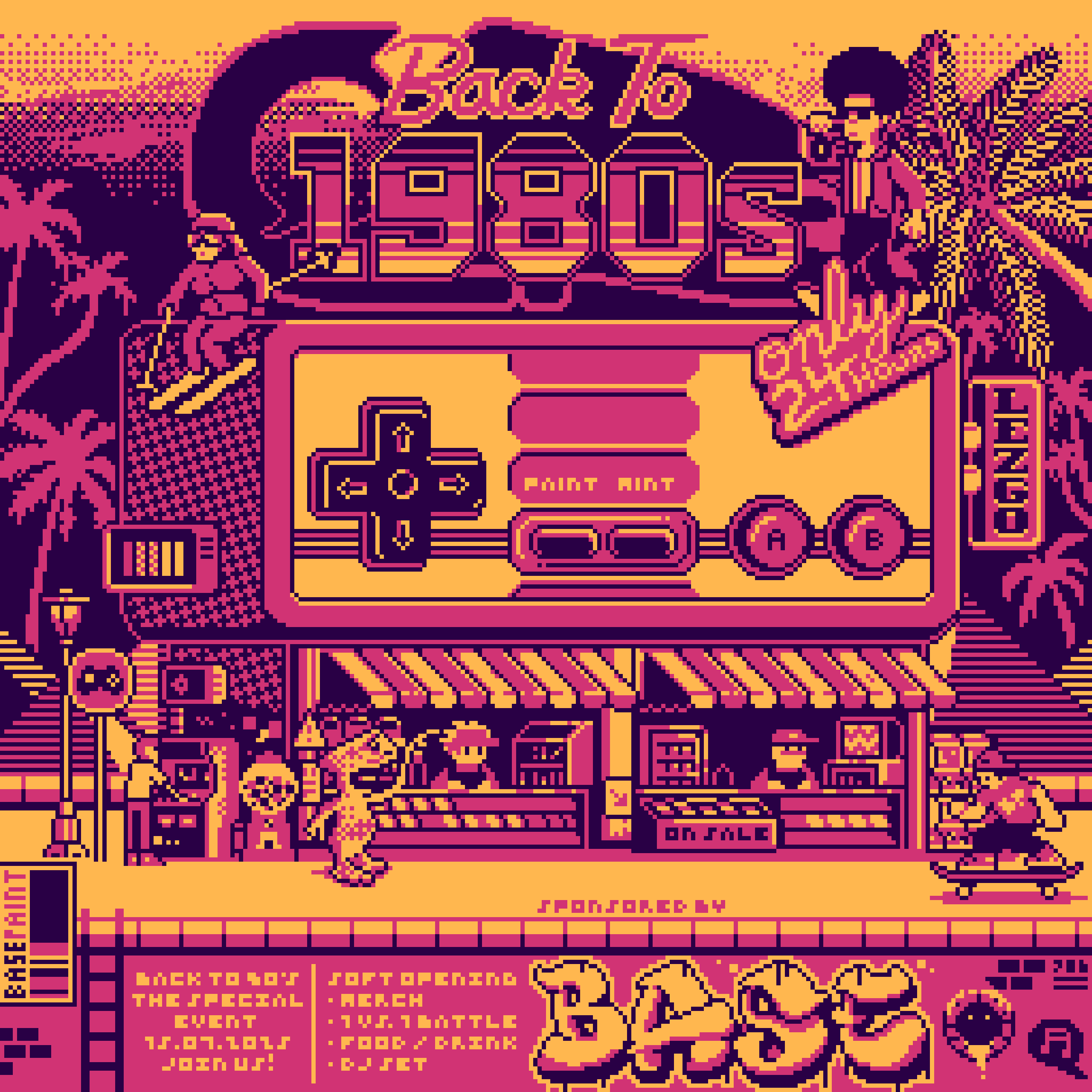 BasePaint Day #706: 80s Poster