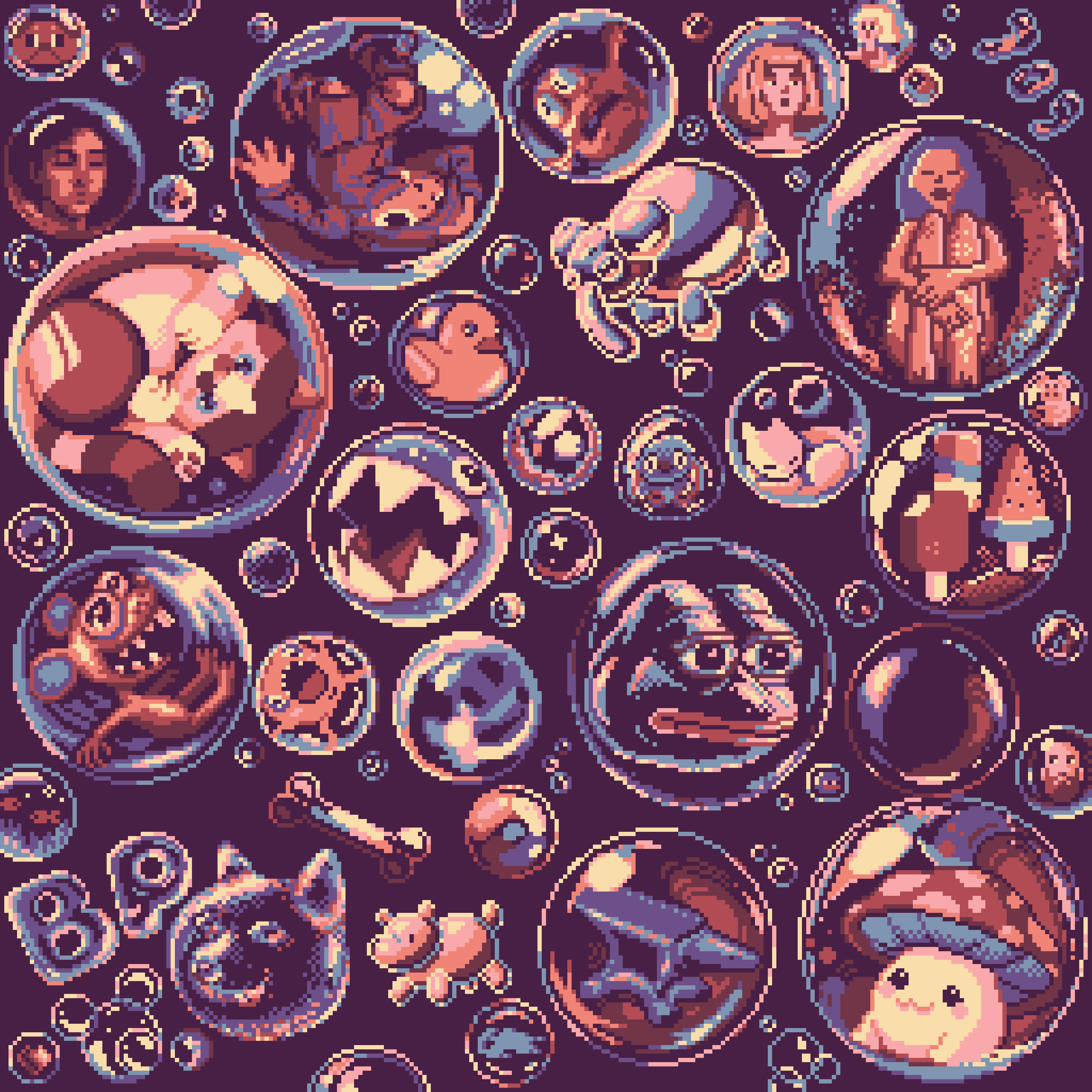 BasePaint Day #709: Bubbles