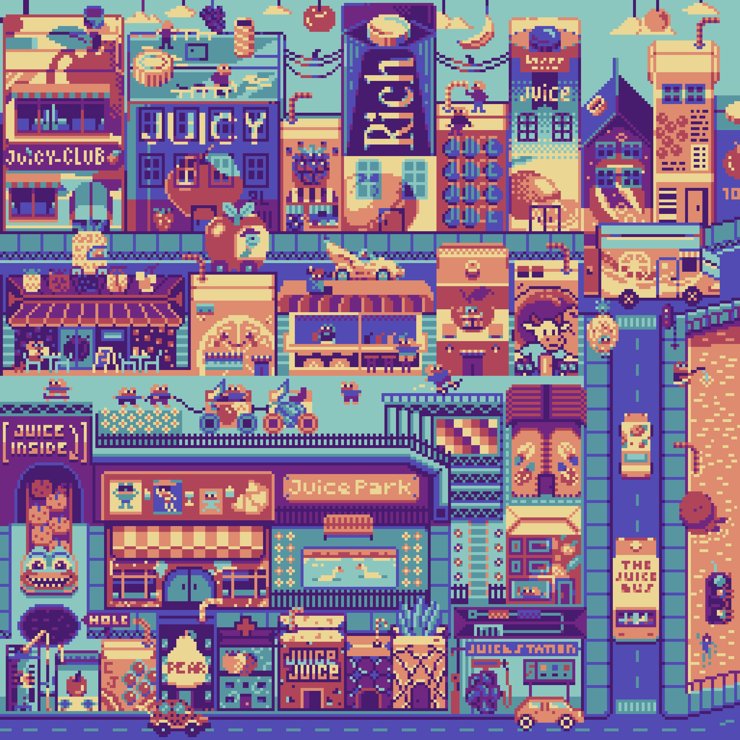 BasePaint Day #717: Juicebox City