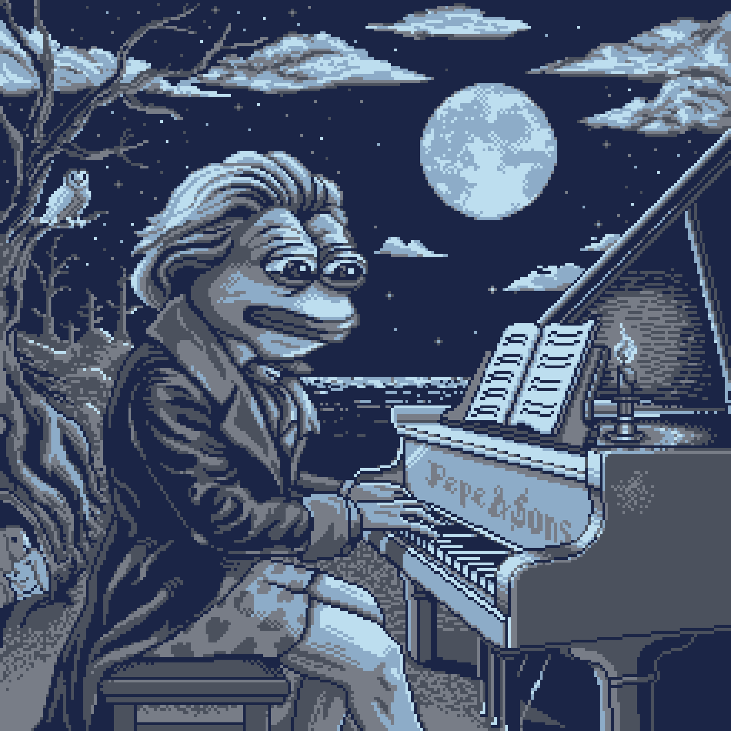 BasePaint Day #727: Moonlight Sonata 🎹🎼🎵