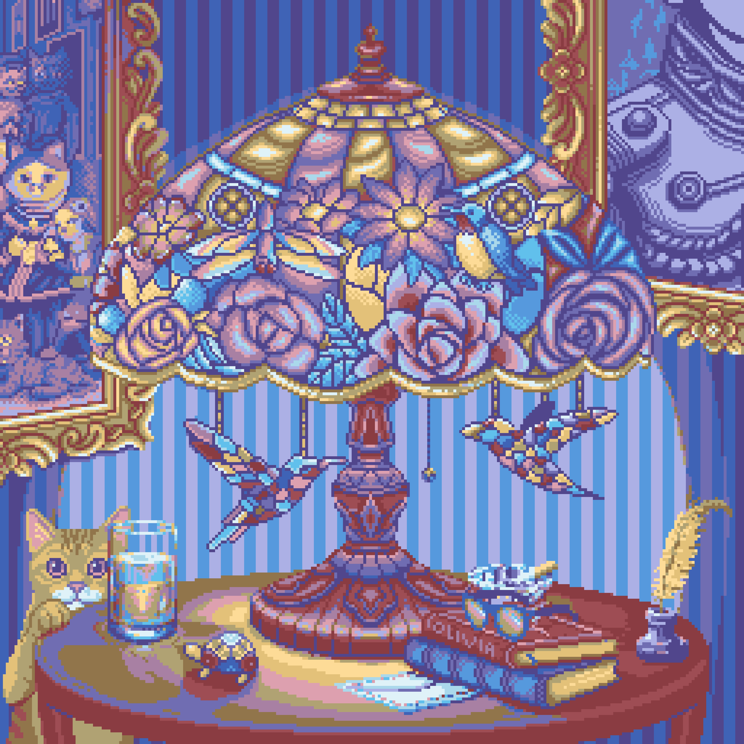 BasePaint Day #754: Tiffany Lamp