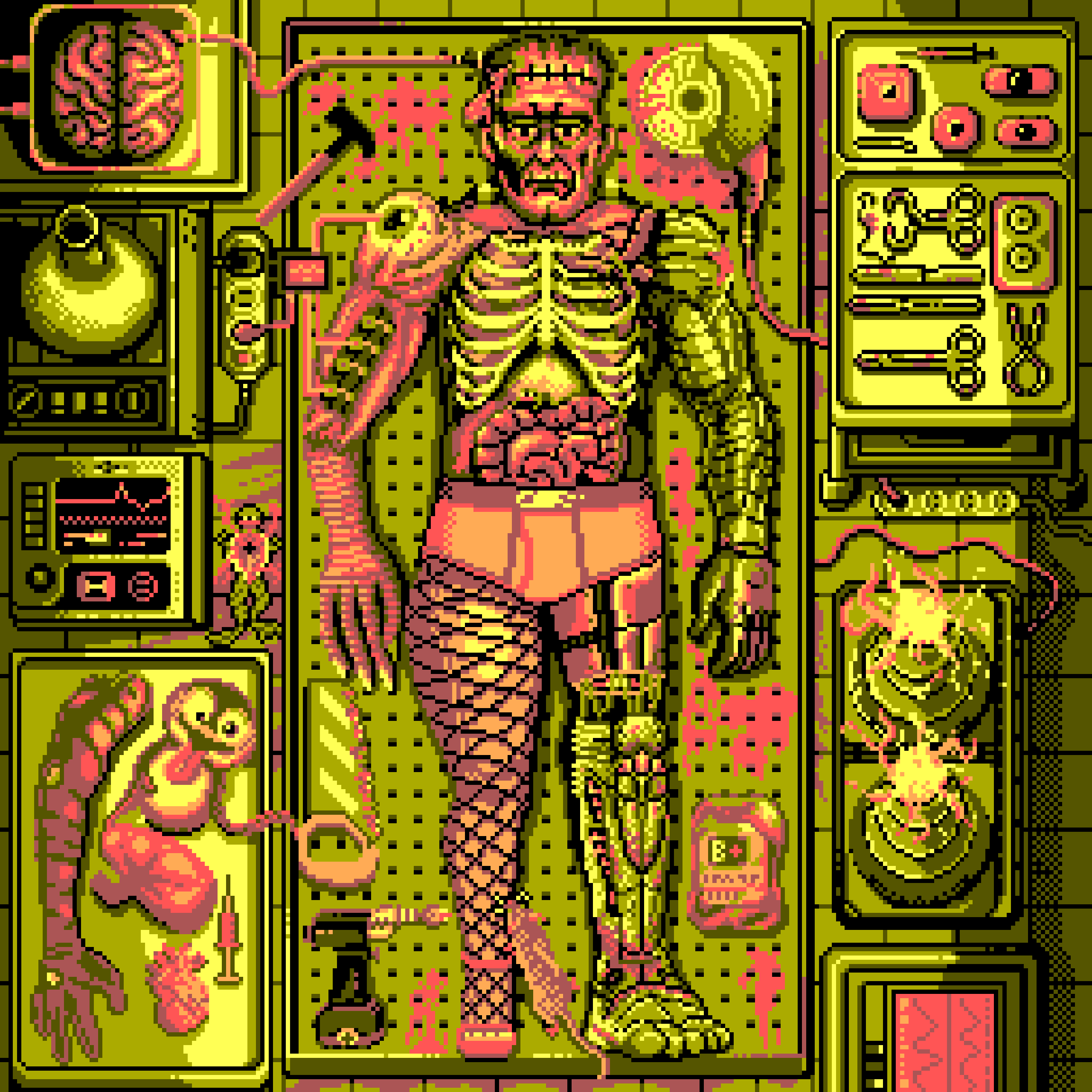 BasePaint Day #757: Reassembling Frankenstein