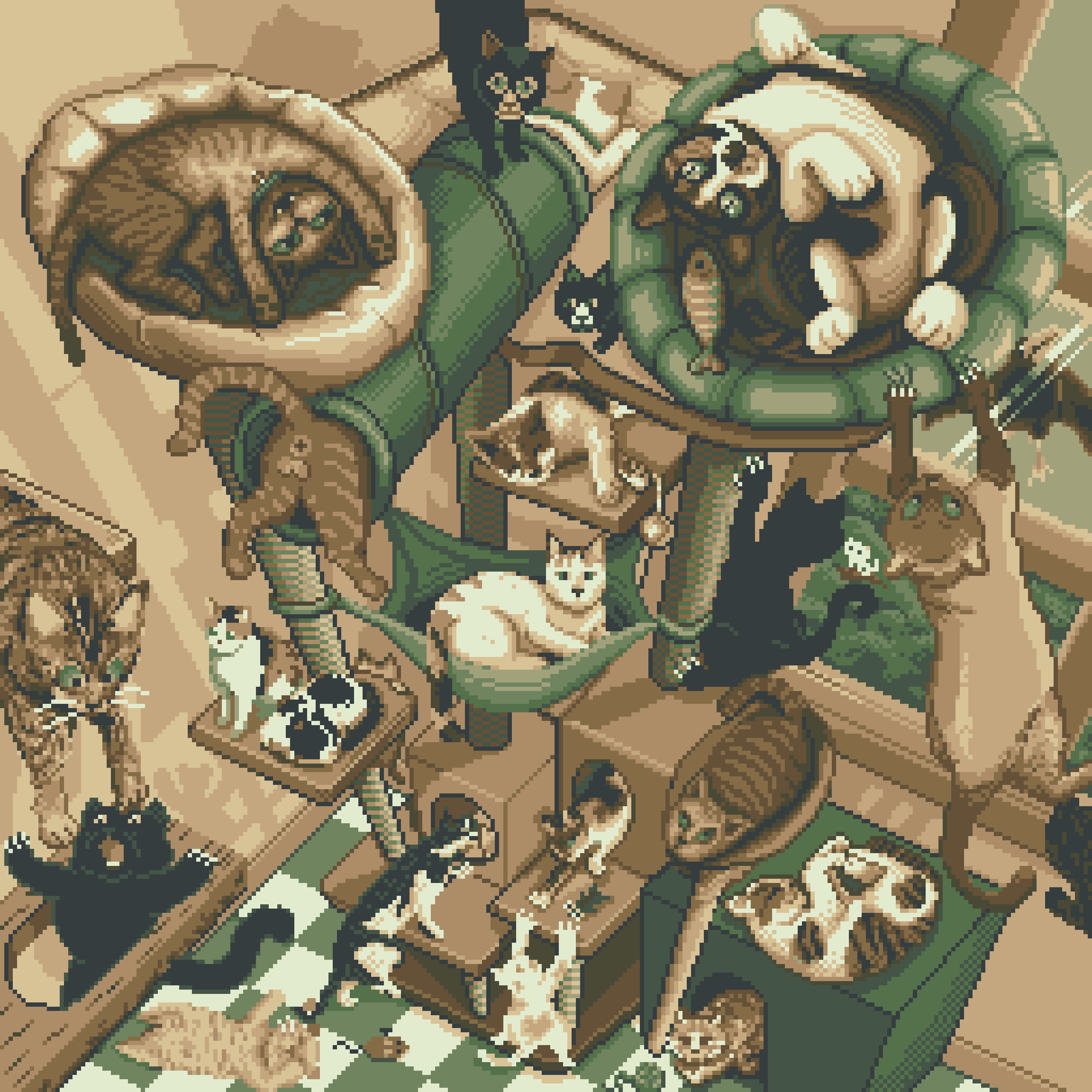 BasePaint Day #766: Cat Tree