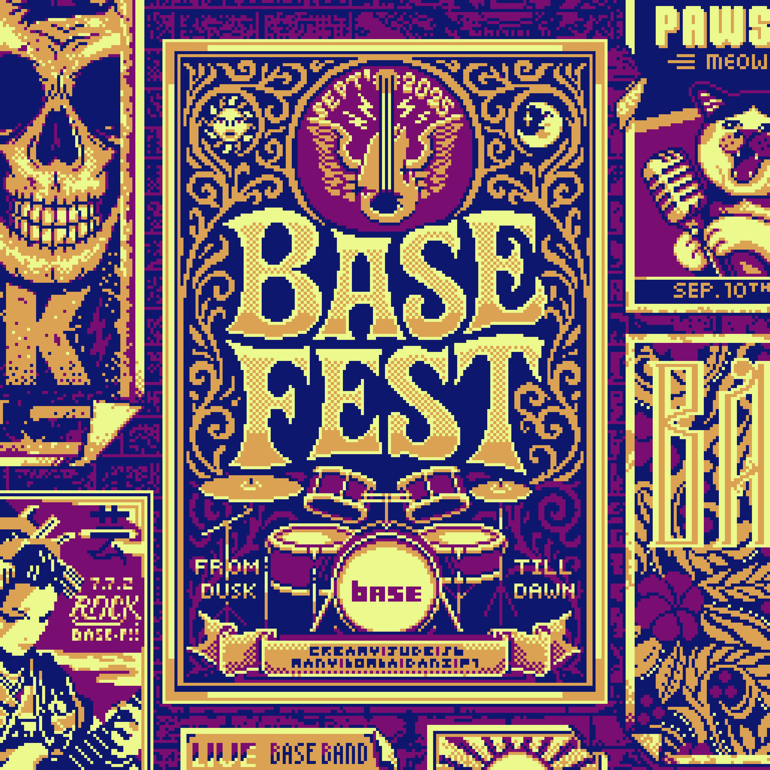 BasePaint Day #772: Vintage Music Festival Poster