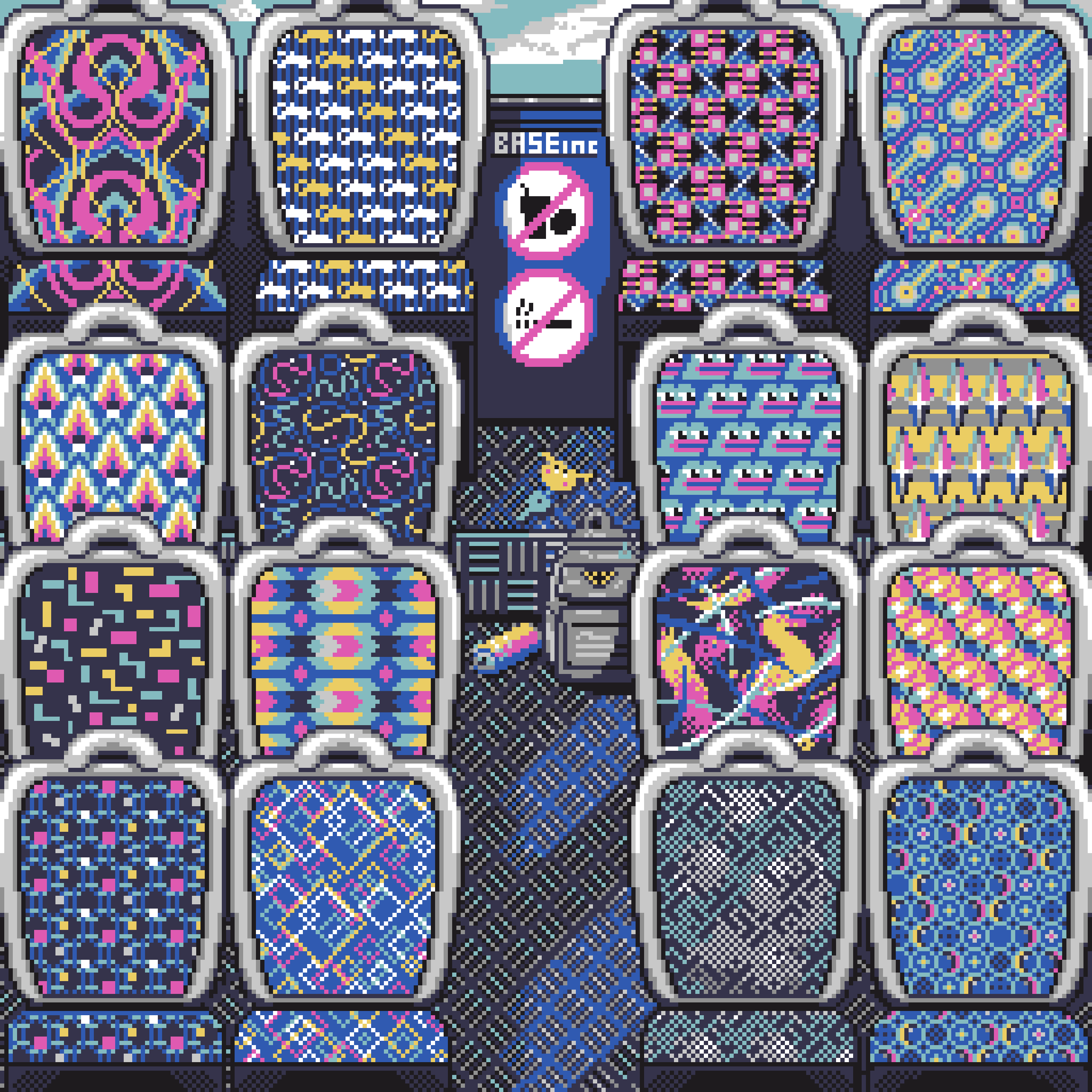 BasePaint Day #775: Bus Seat Patterns