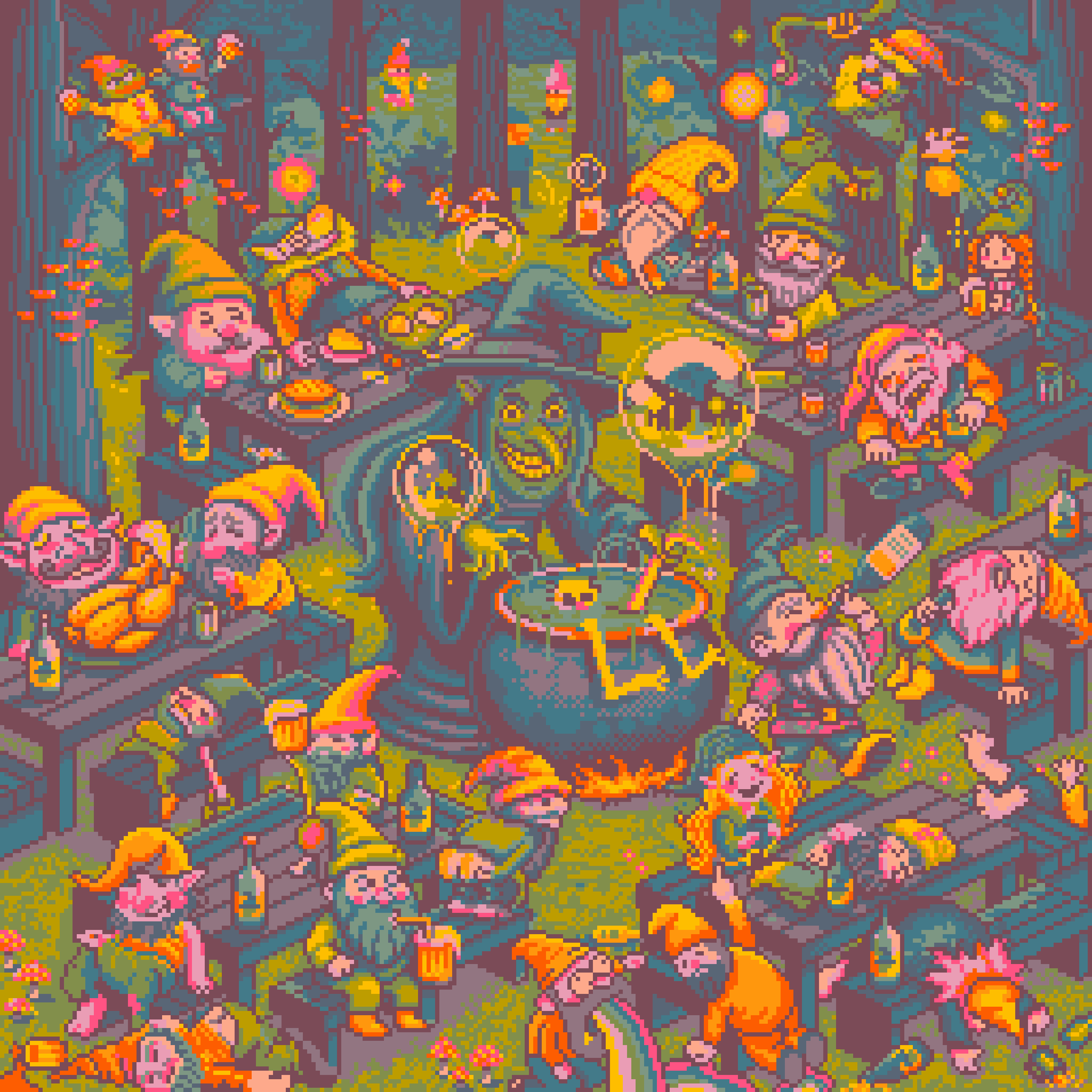 BasePaint Day #795: Drunk Gnomes