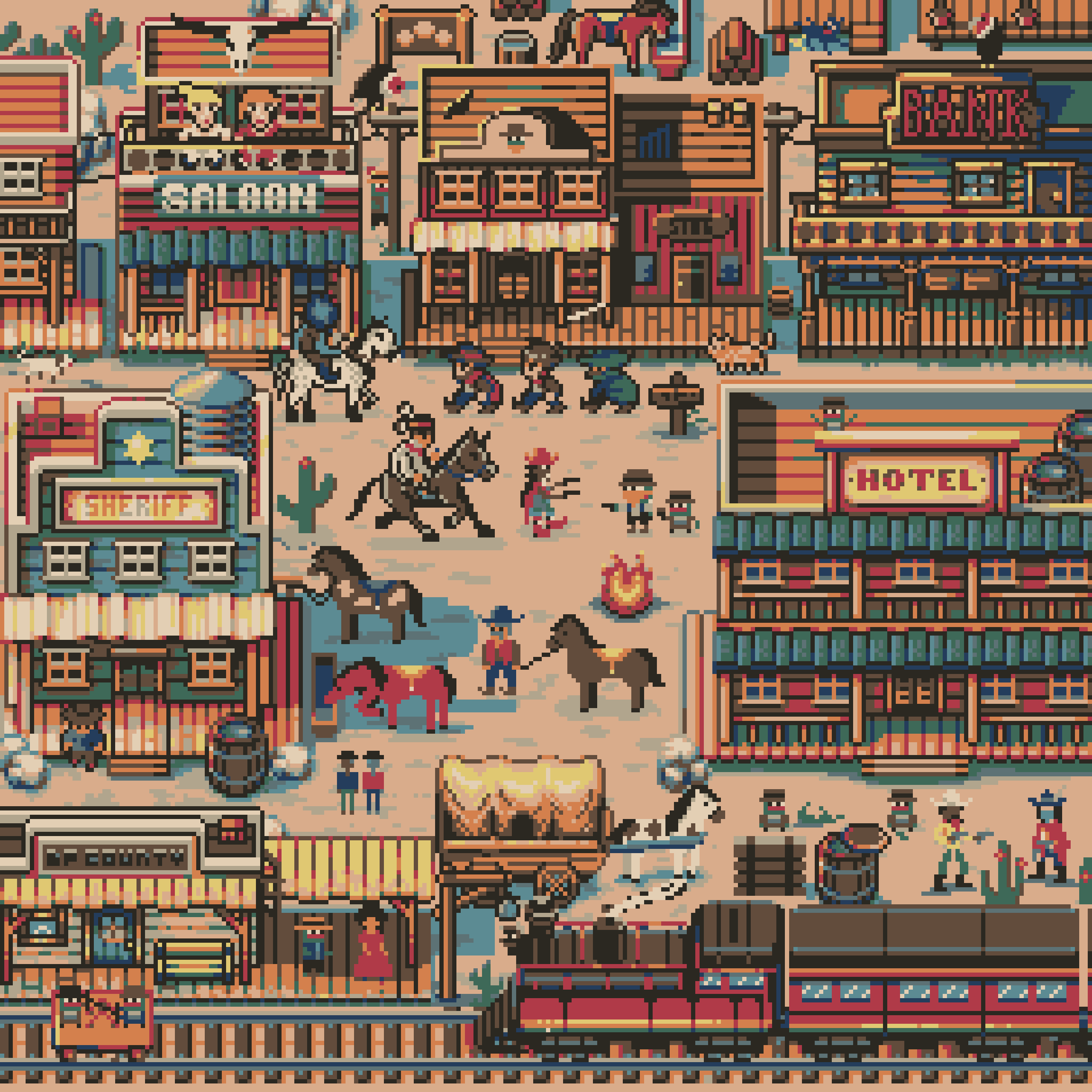 BasePaint Day #801: Wild West JRPG