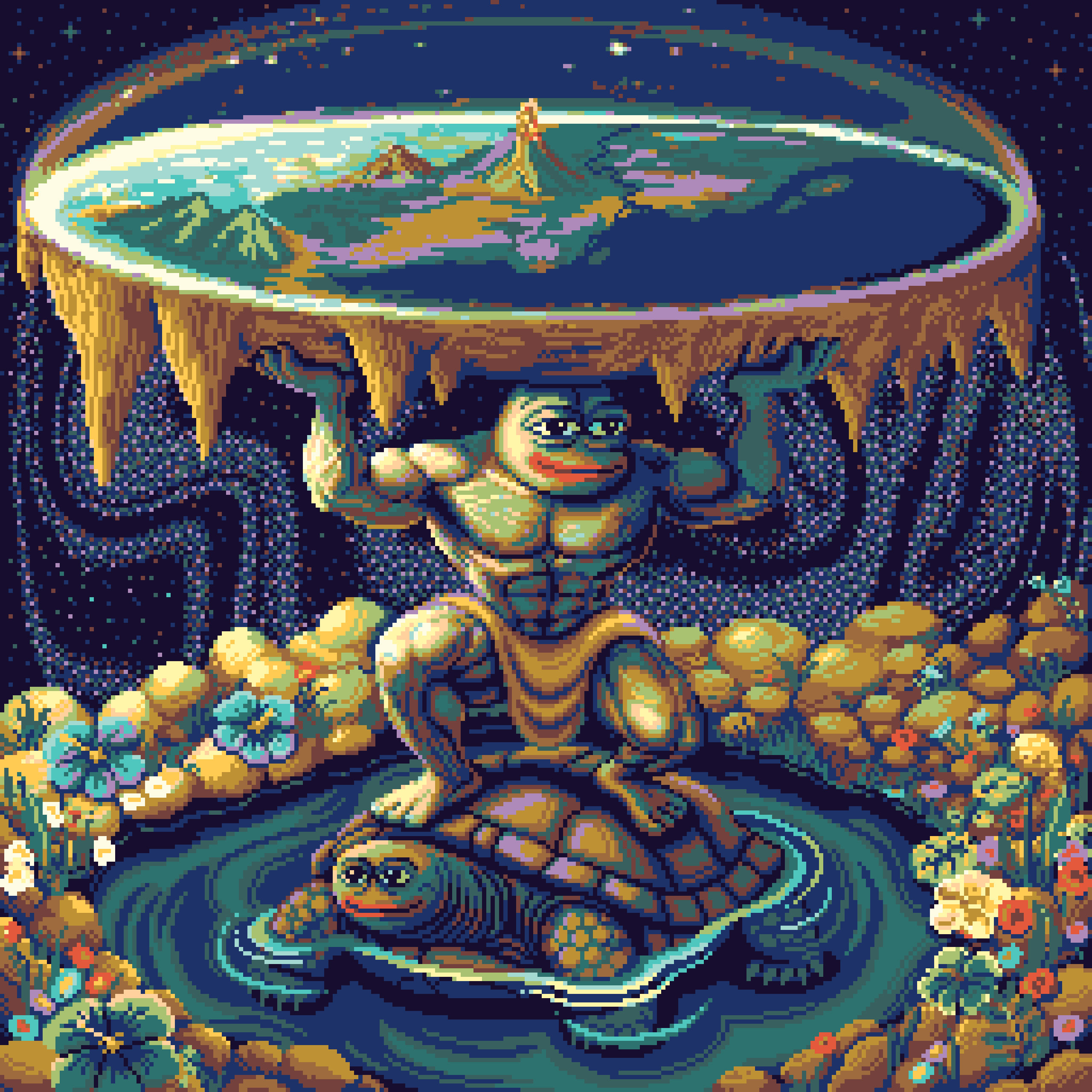 BasePaint Day #804: Flat Earth