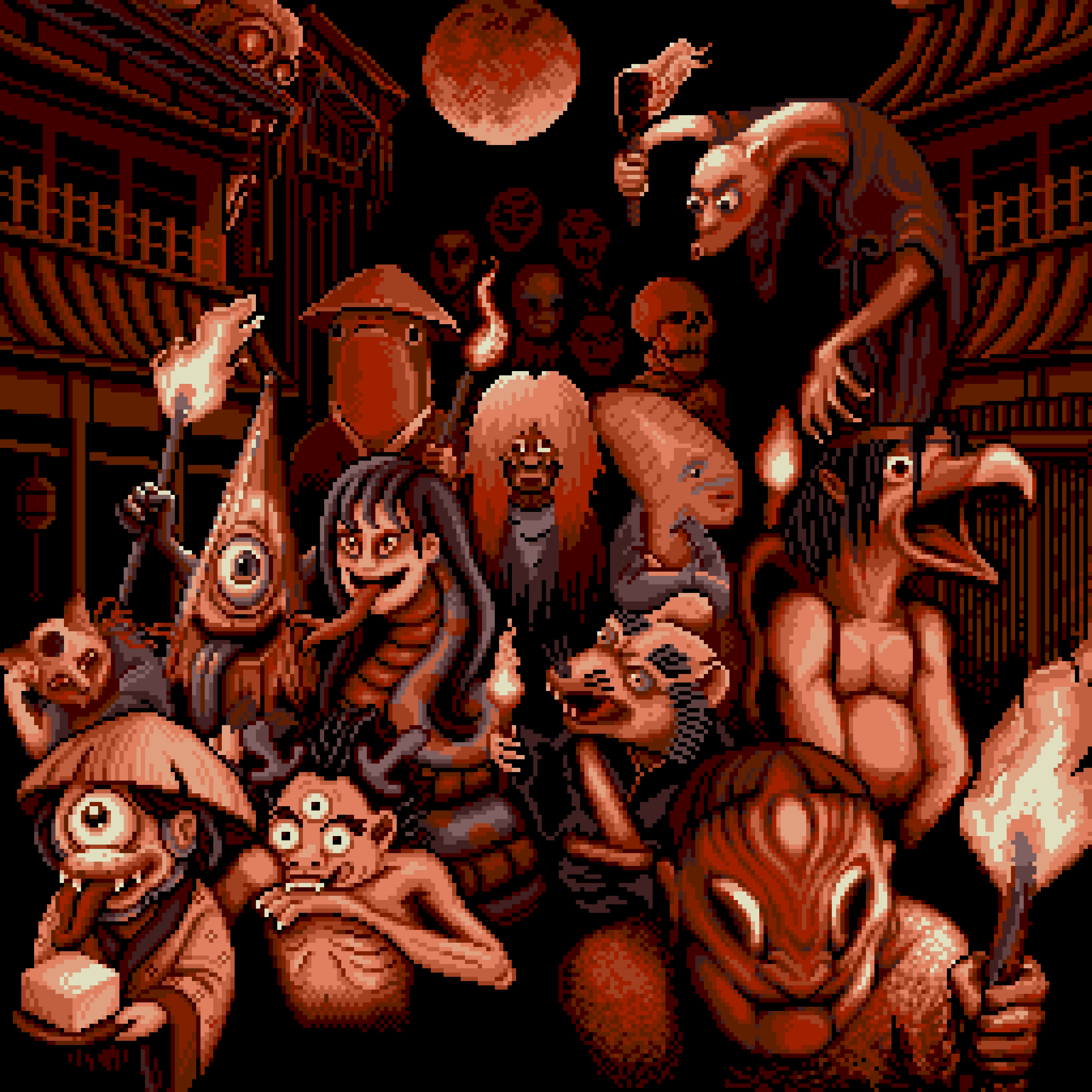 BasePaint Day #808: Yōkai Night Parade