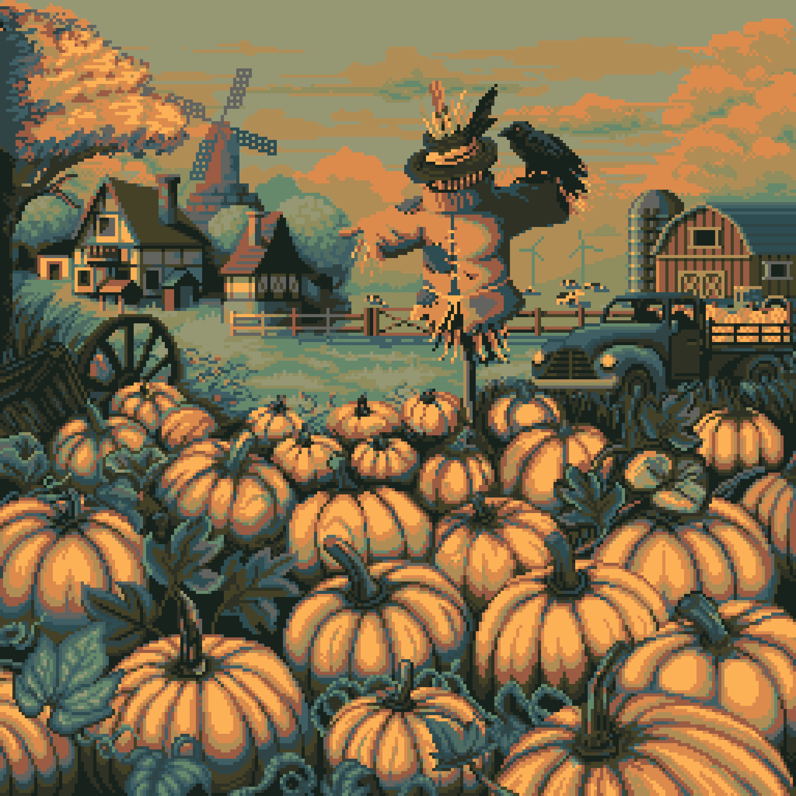 BasePaint Day #811: Pumpkin Patch