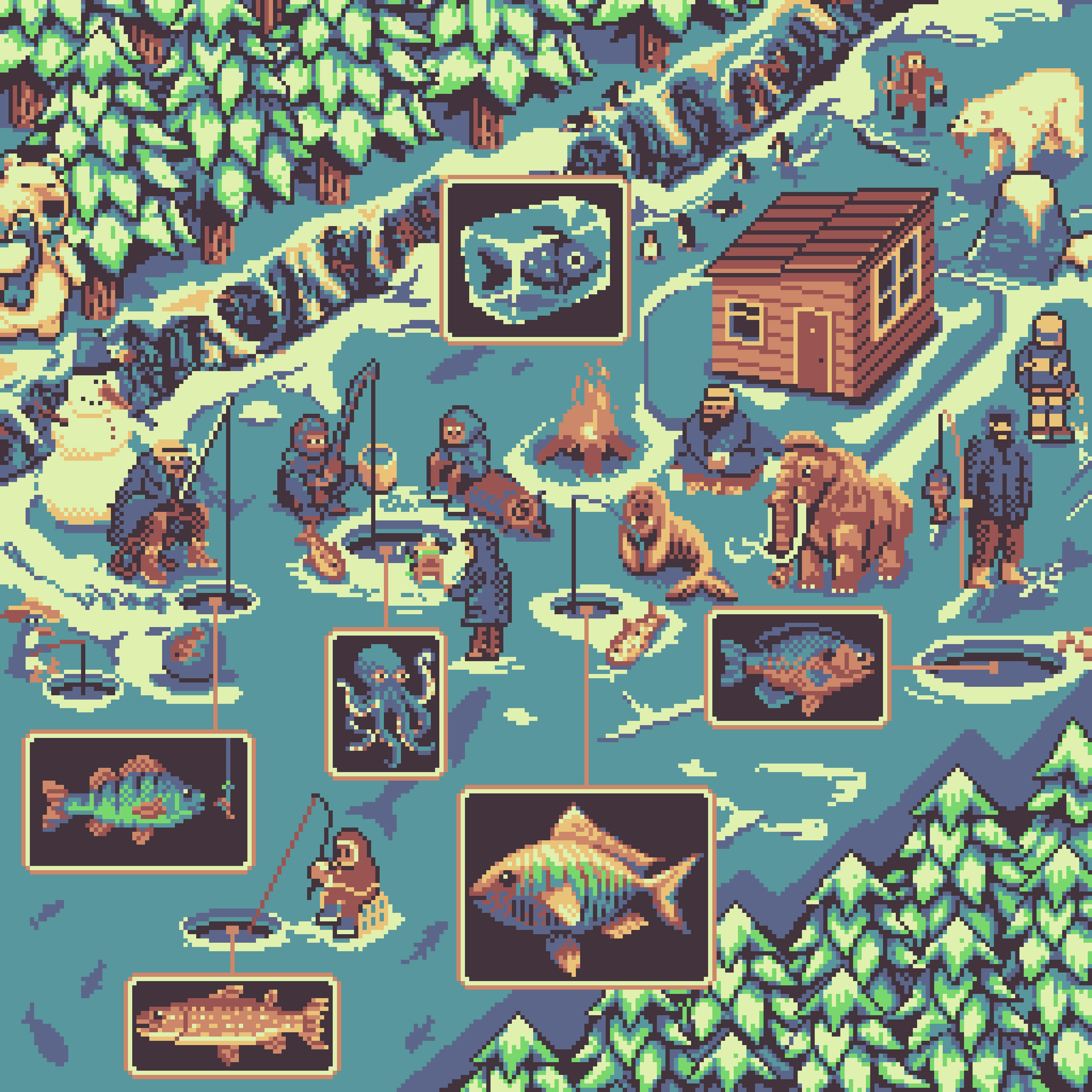 BasePaint Day #817: Ice Fishing in Style