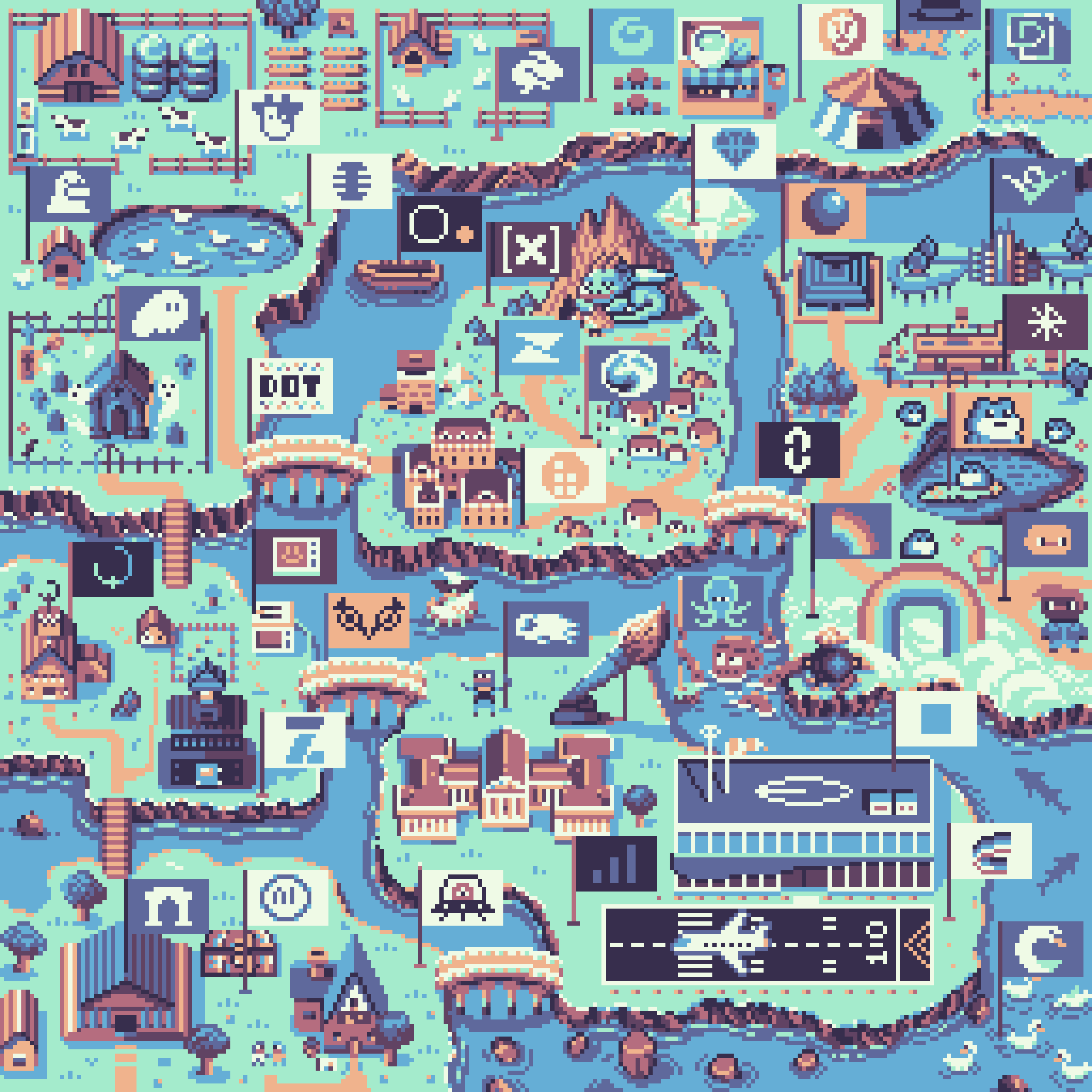 BasePaint Day #833: Flags of the Base Chain