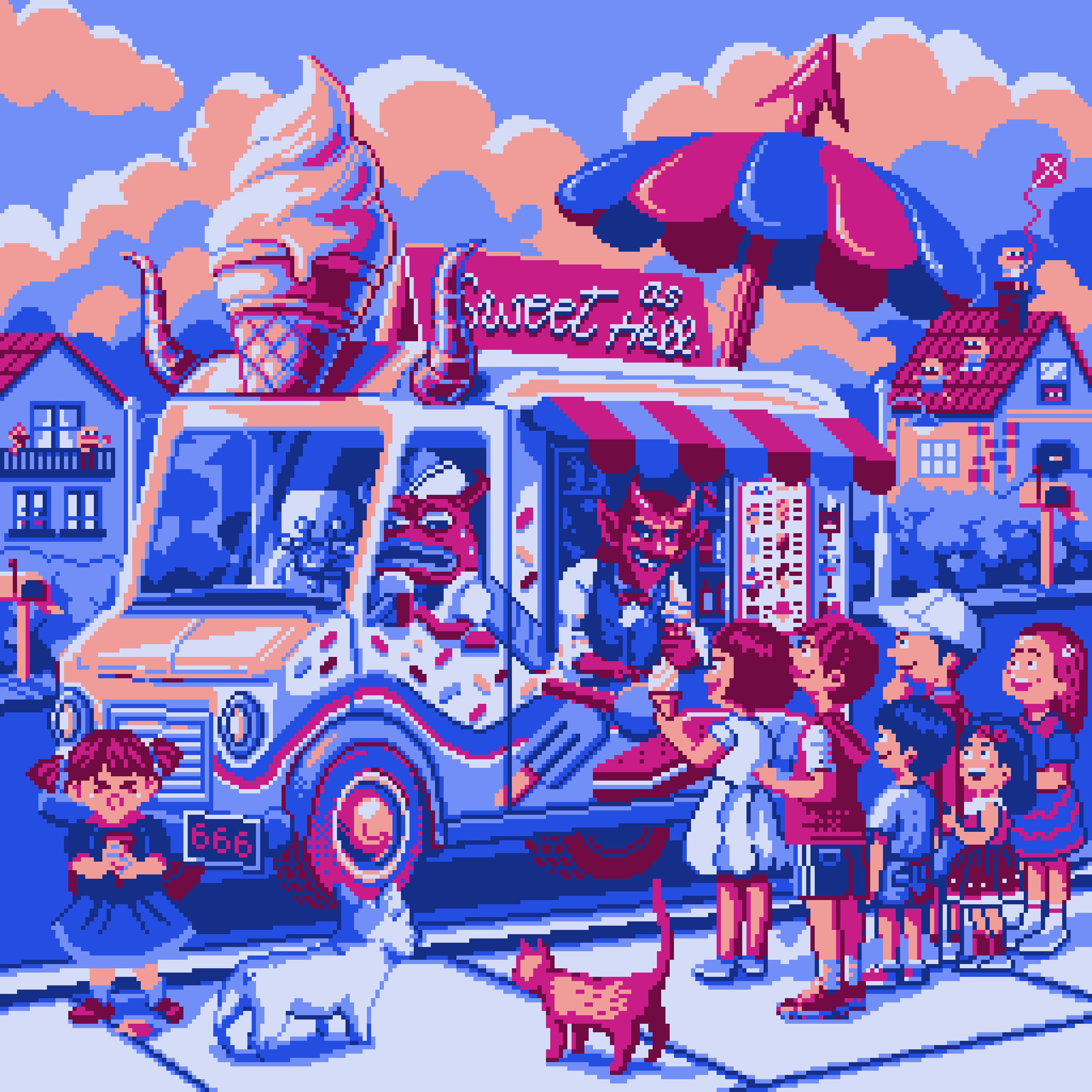 BasePaint Day #836: Satan’s Ice-Cream Truck