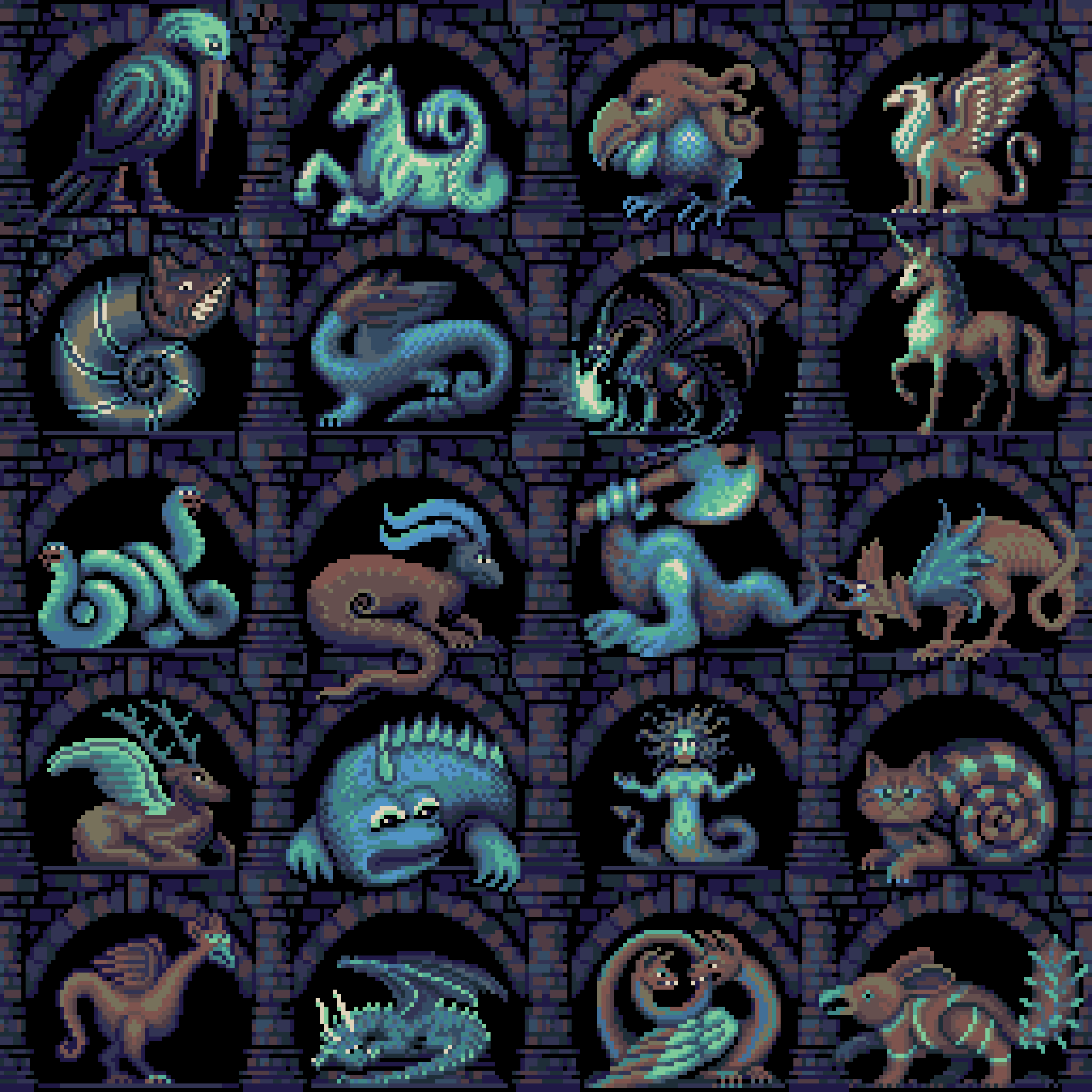 BasePaint Day #839: Medieval Beasts