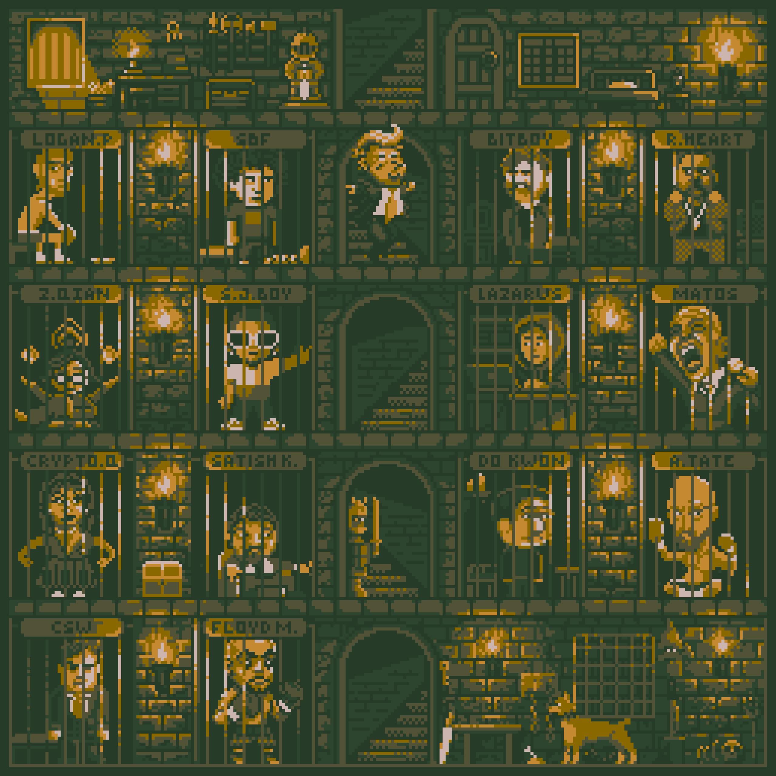 BasePaint Day #841: Cryptodungeon