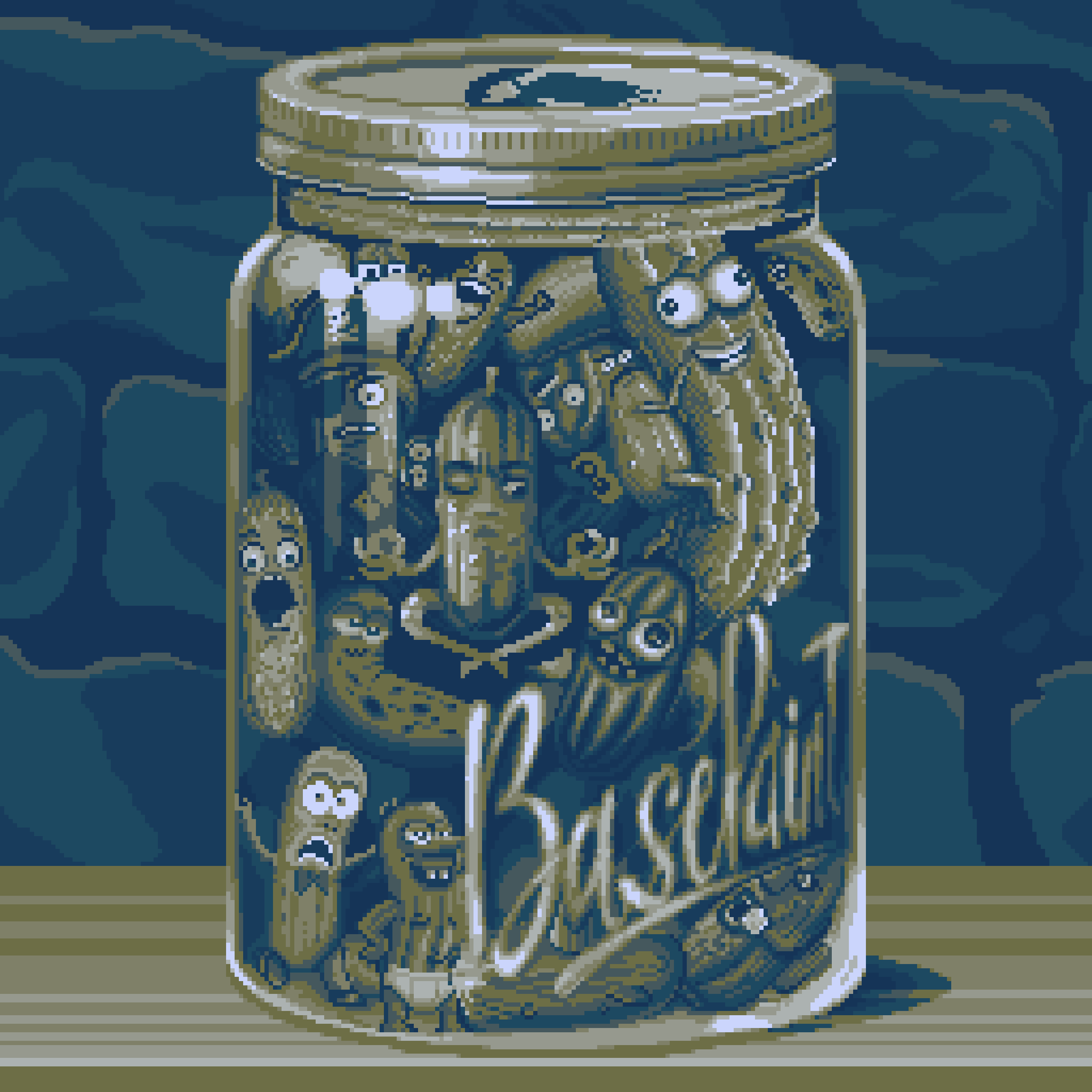 BasePaint Day #844: A Jar Of Pickled Cucumbers