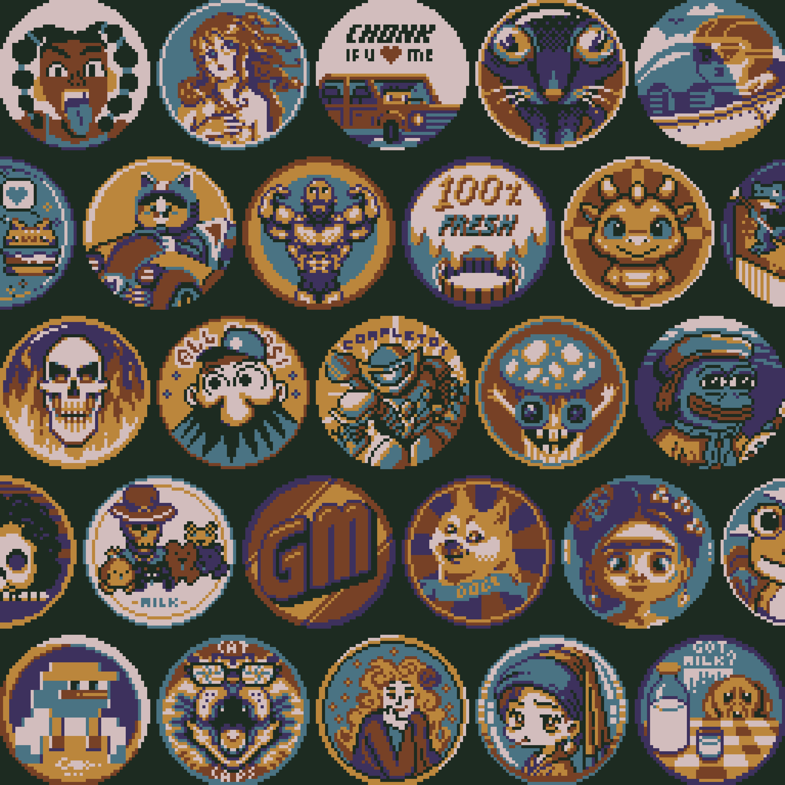 BasePaint Day #845: Milk Caps