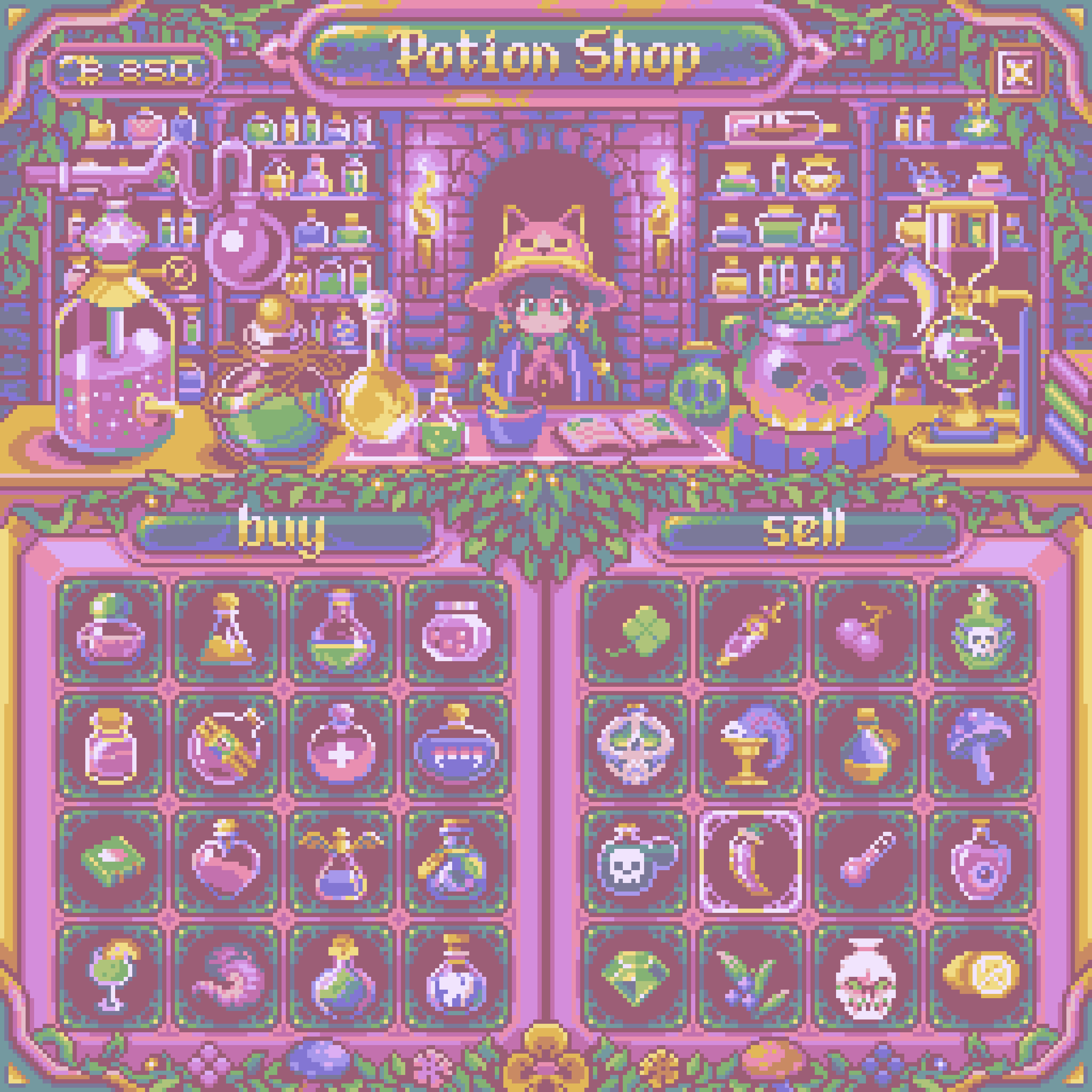 BasePaint Day #850: Potion Shop