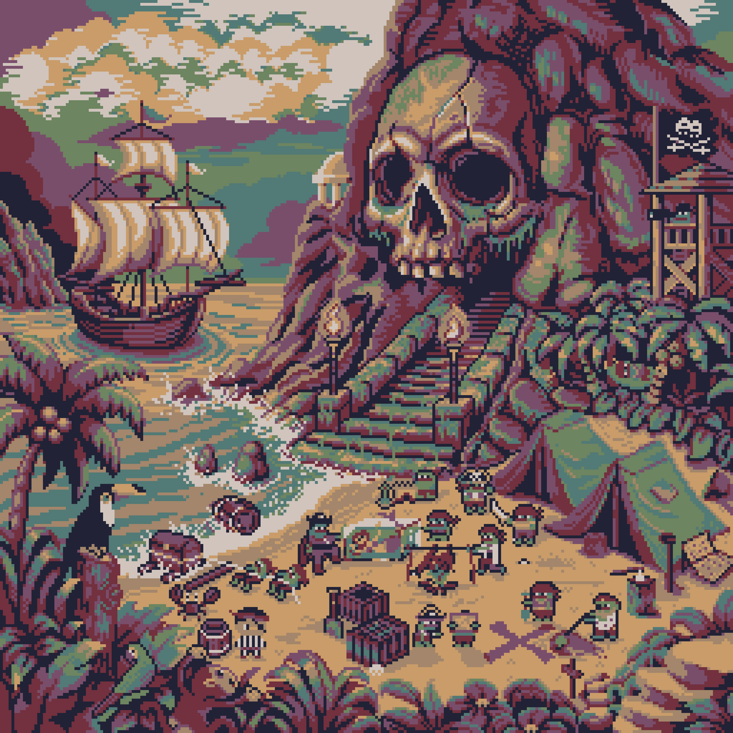 BasePaint Day #860: Secret Island