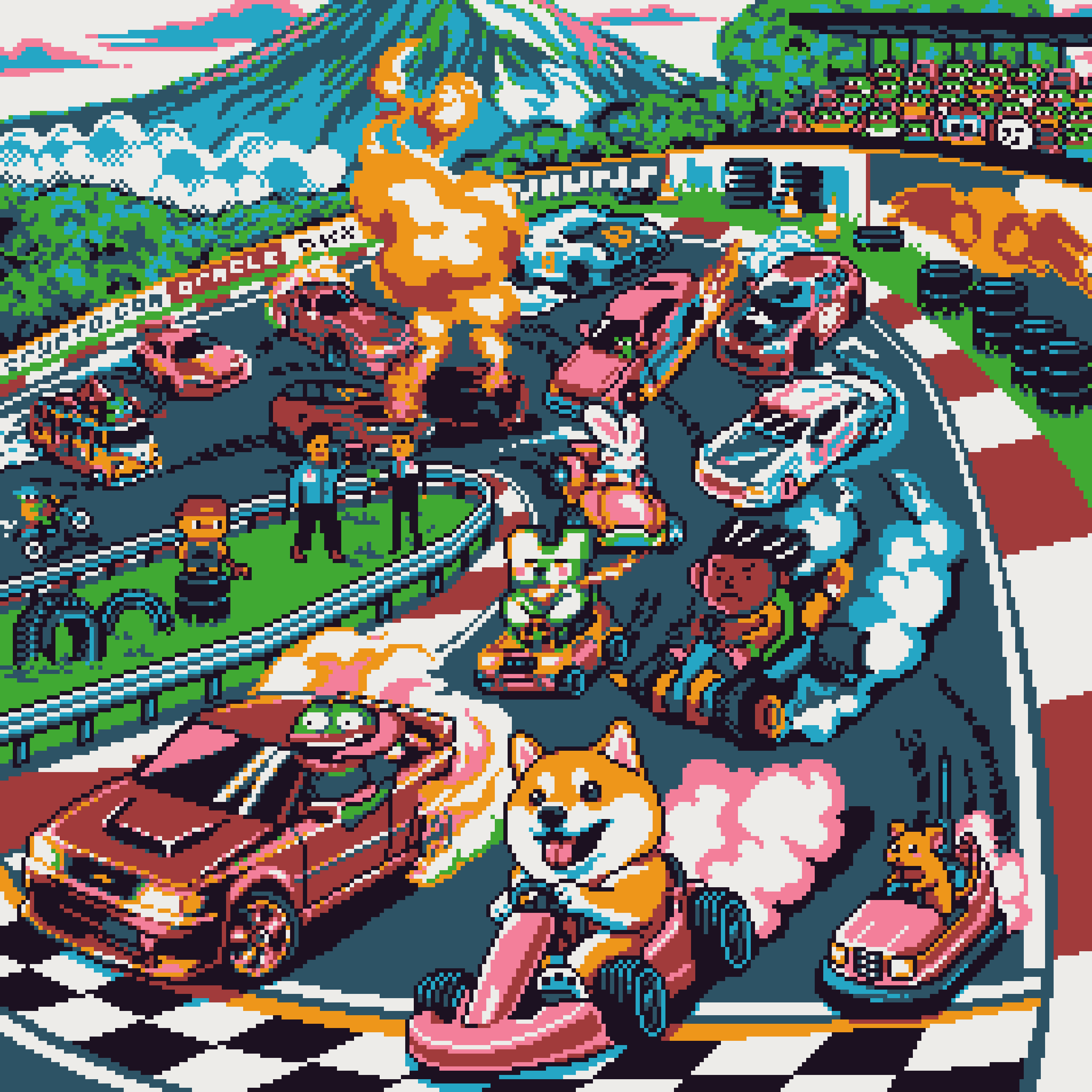 BasePaint Day #867: Basepaint Drift Meeting