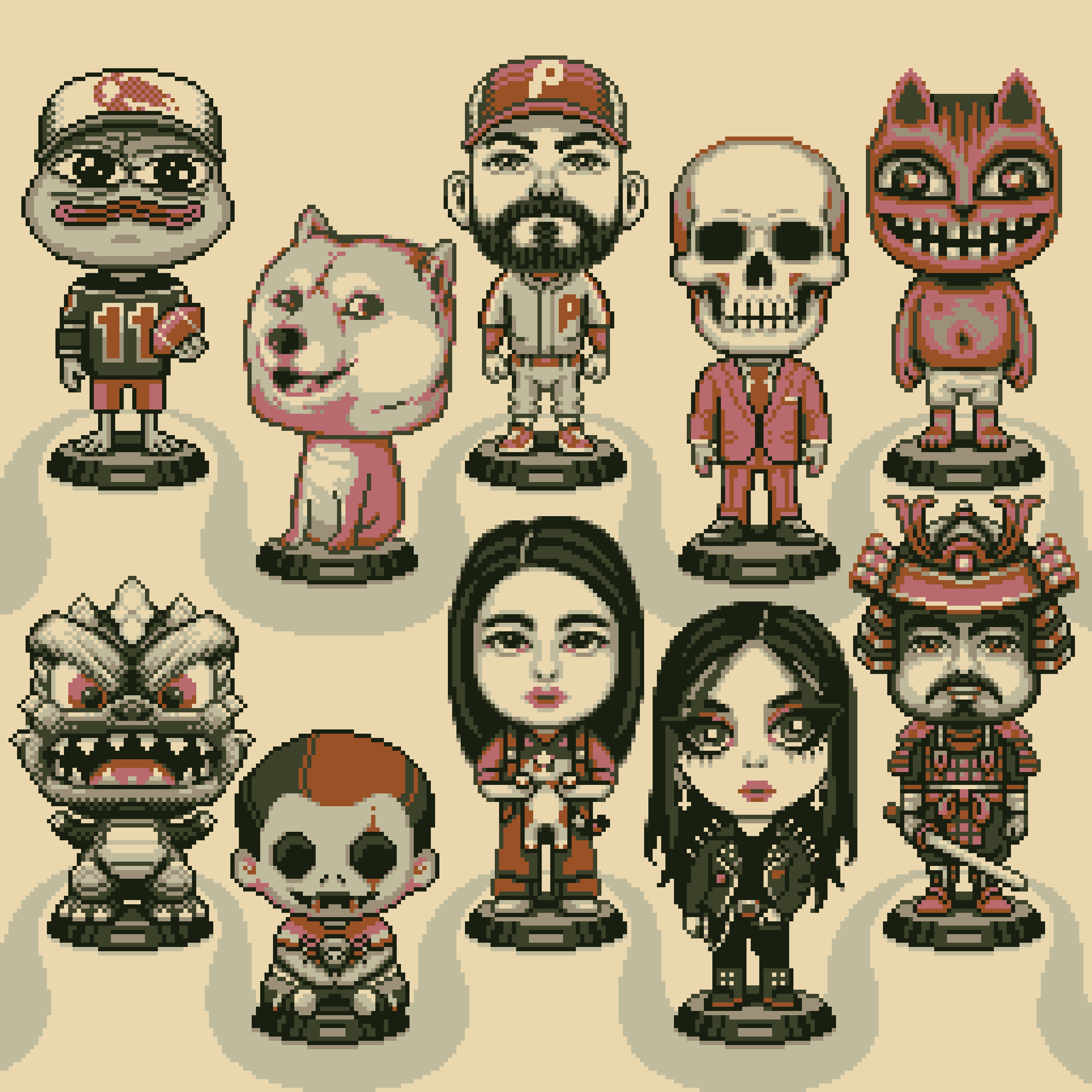 BasePaint Day #873: Bobbleheads