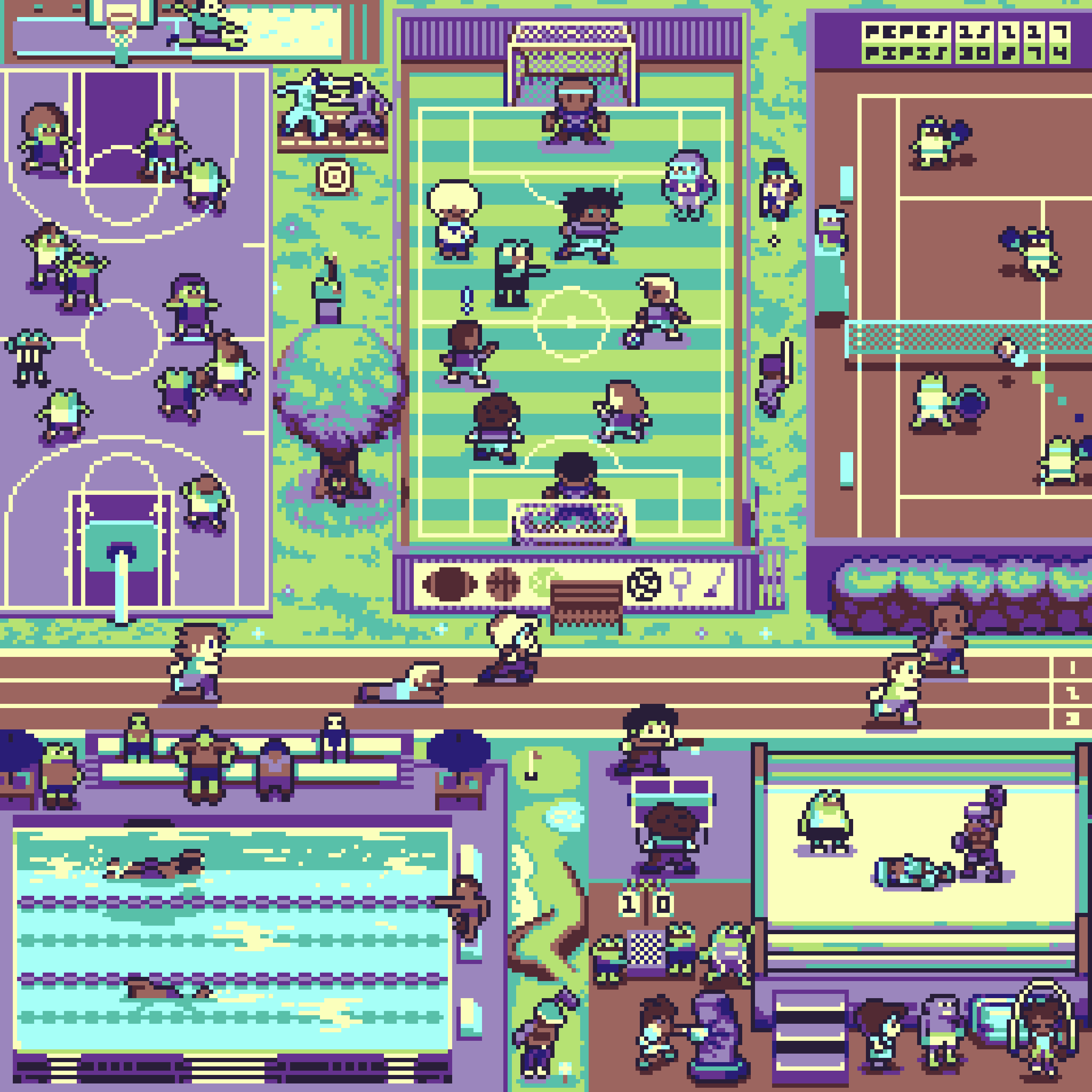 BasePaint Day #874: Tiny Pixel Sports