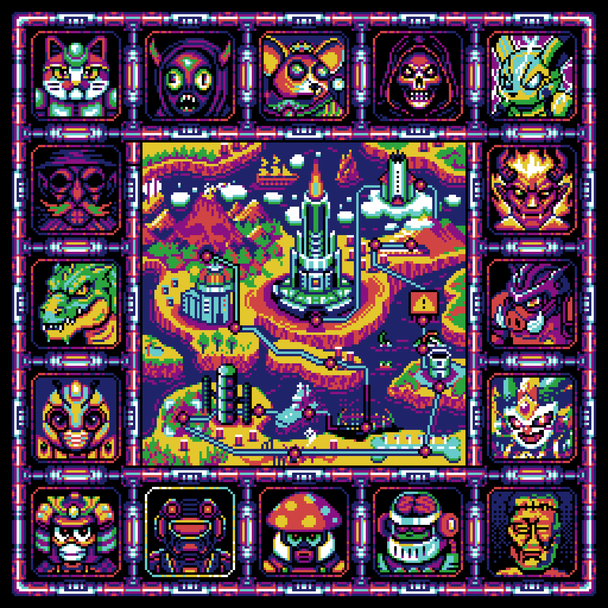 BasePaint Day #875: BaseMan Stage Select