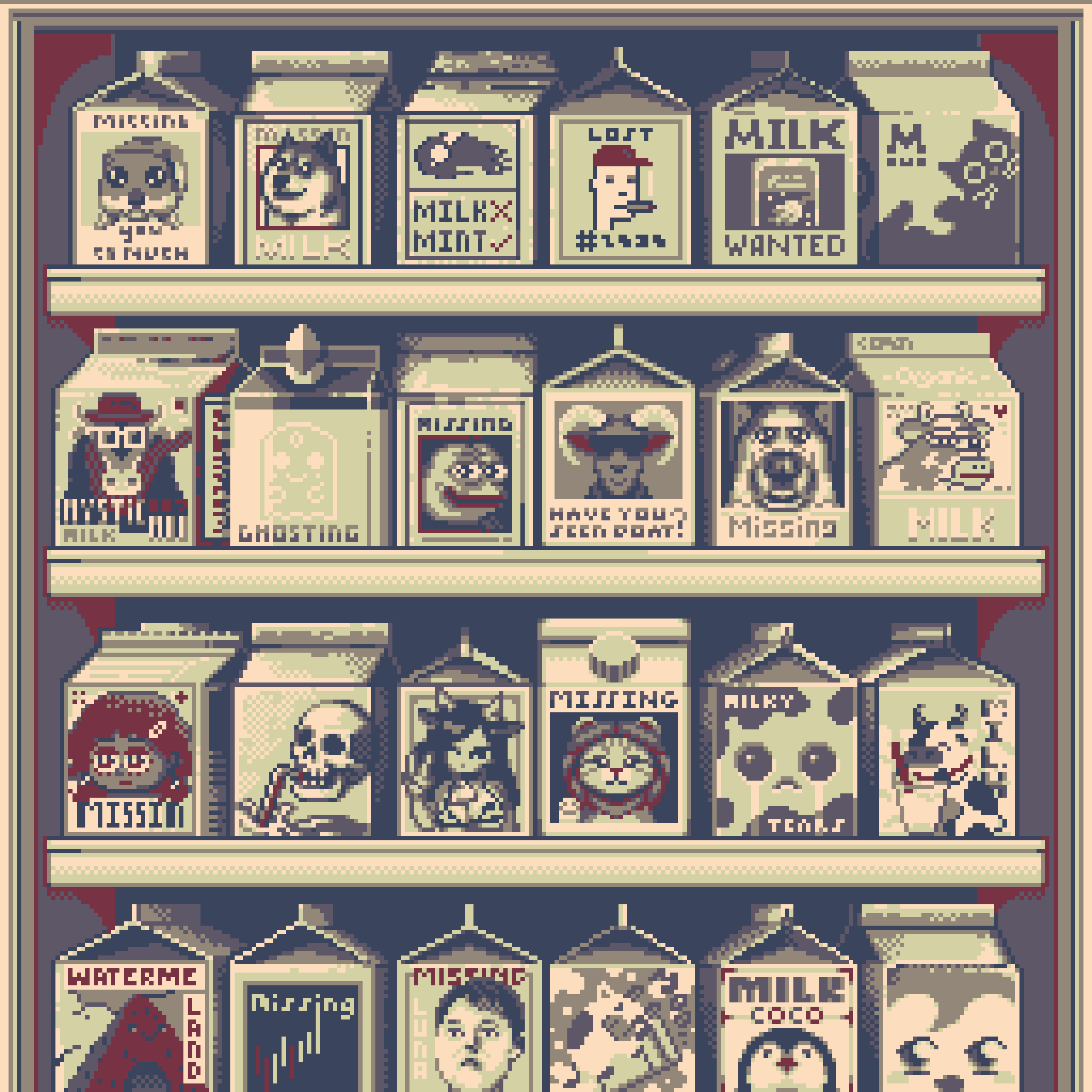 BasePaint Day #891: Milk Carton Campaign