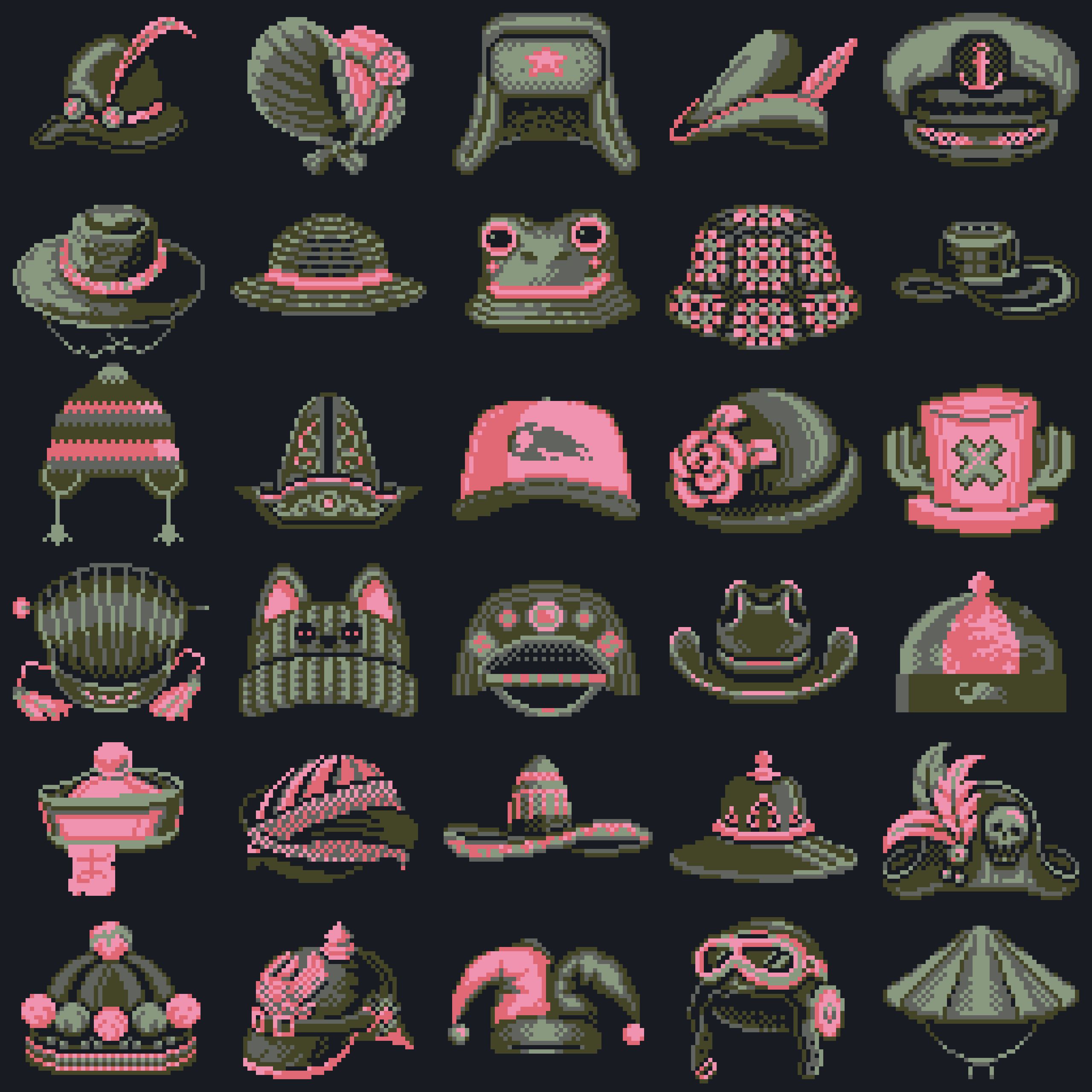 BasePaint Day #894: Hats around the World