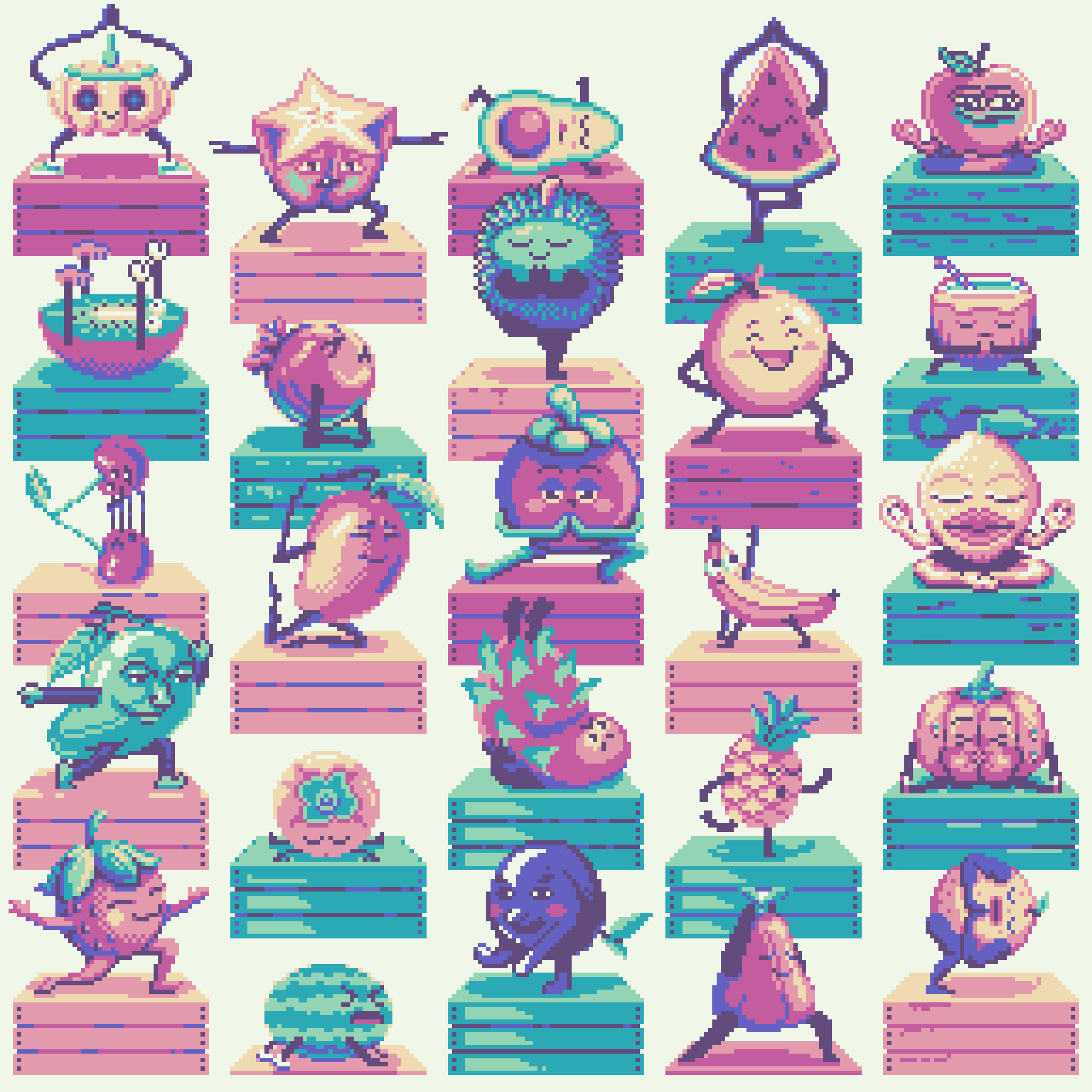 BasePaint Day #896: Fruits in Yoga