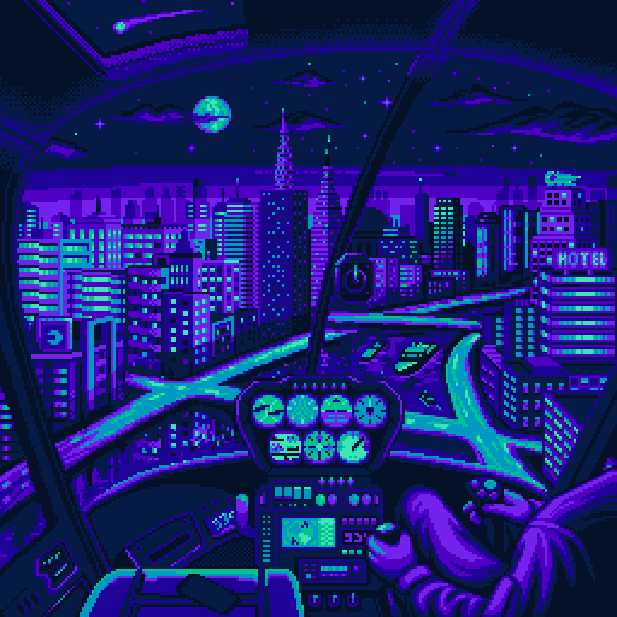 BasePaint Day #934: Nightflight