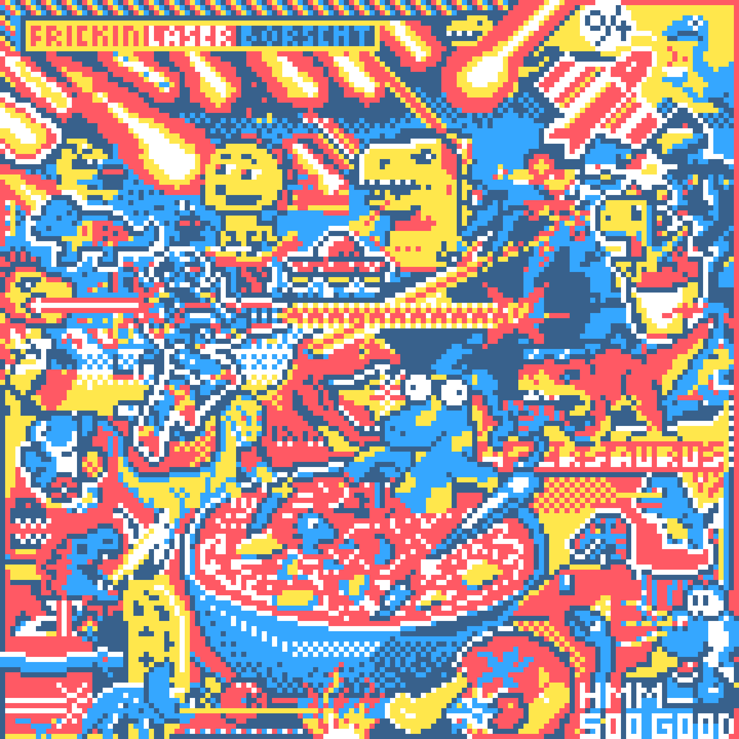 BasePaint Day #94: Dinosaur Laser Borscht