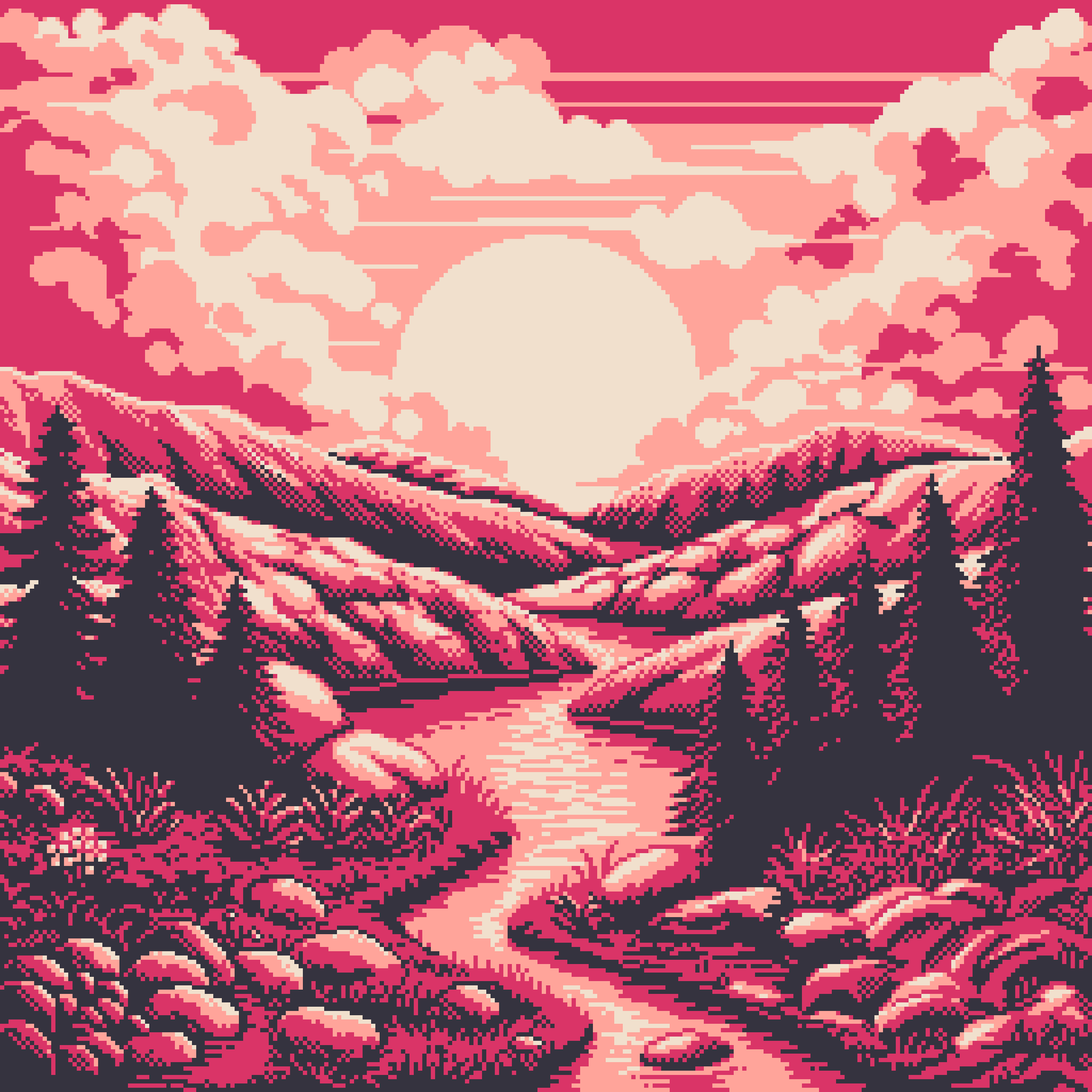 BasePaint Day #940: Crimson Valley