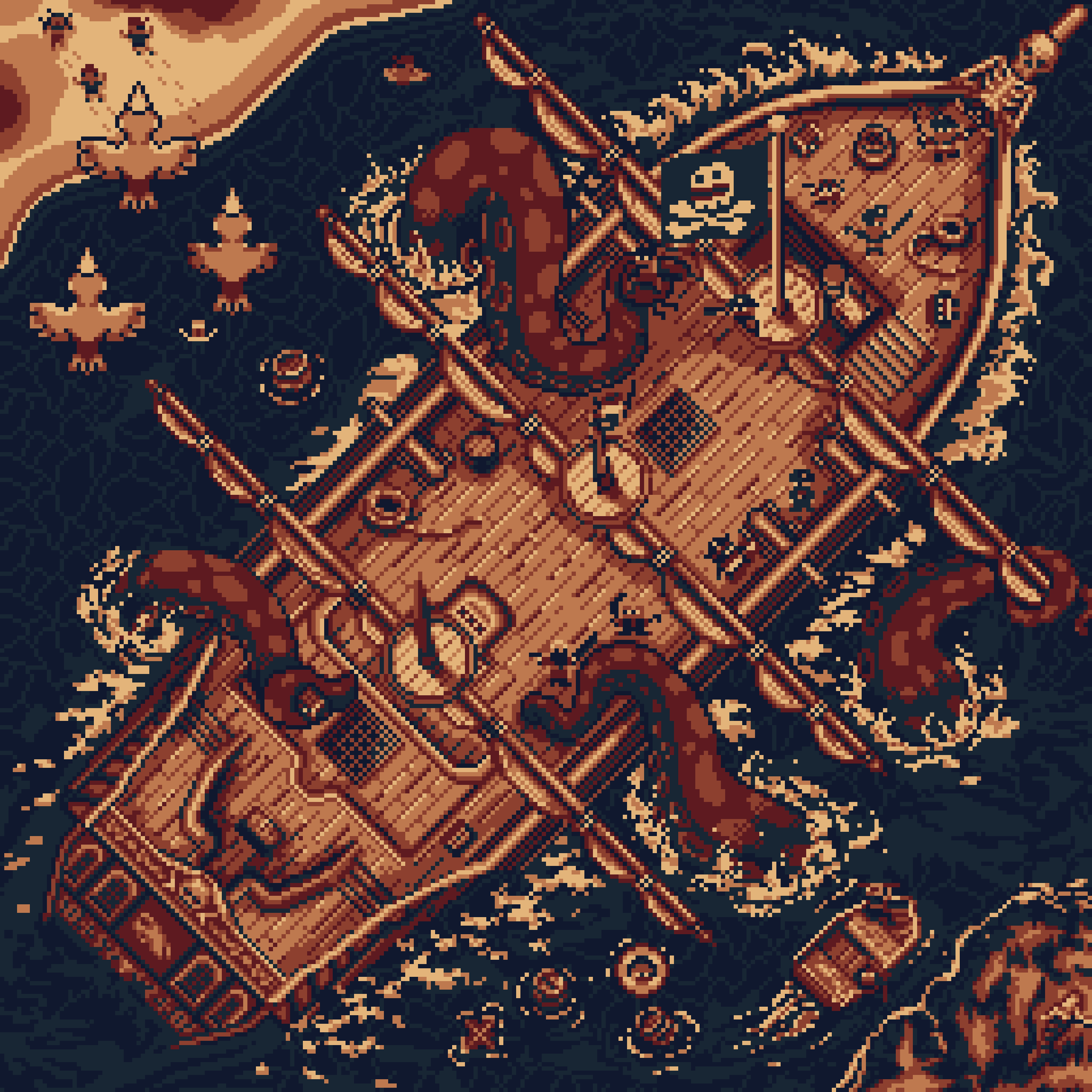 BasePaint Day #943: Pirate Ship