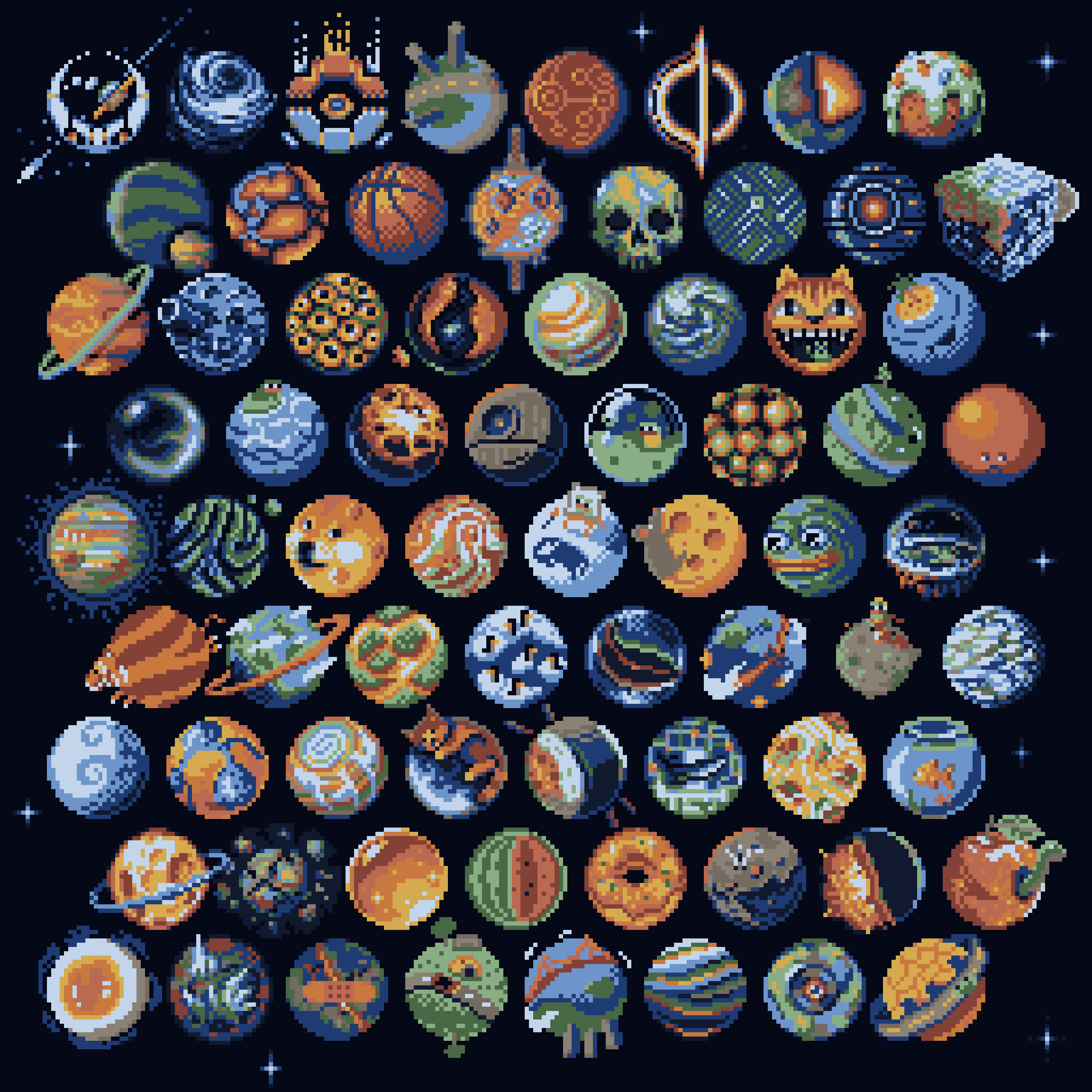 BasePaint Day #947: Mini Planets