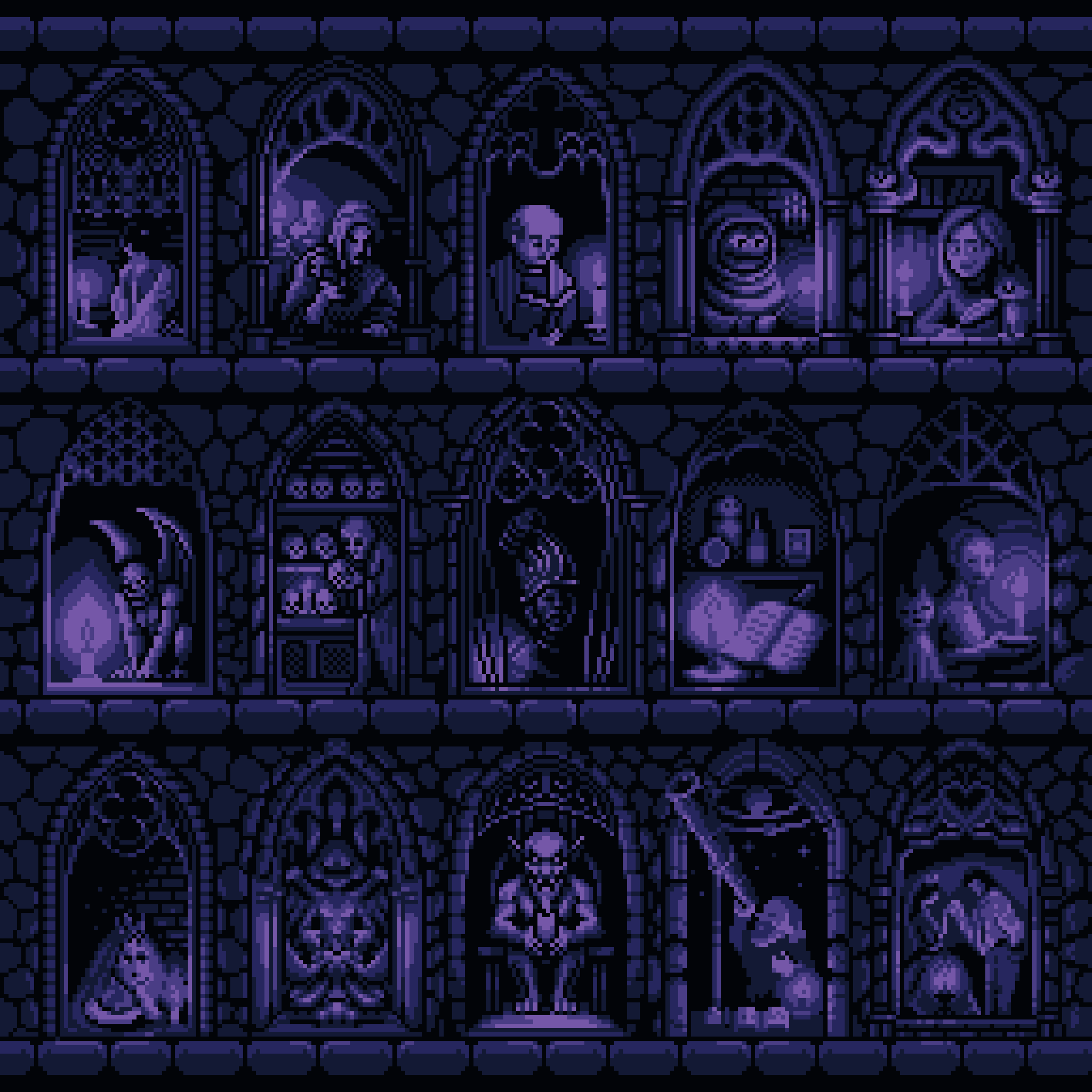 BasePaint Day #974: Apertures in the Gloom